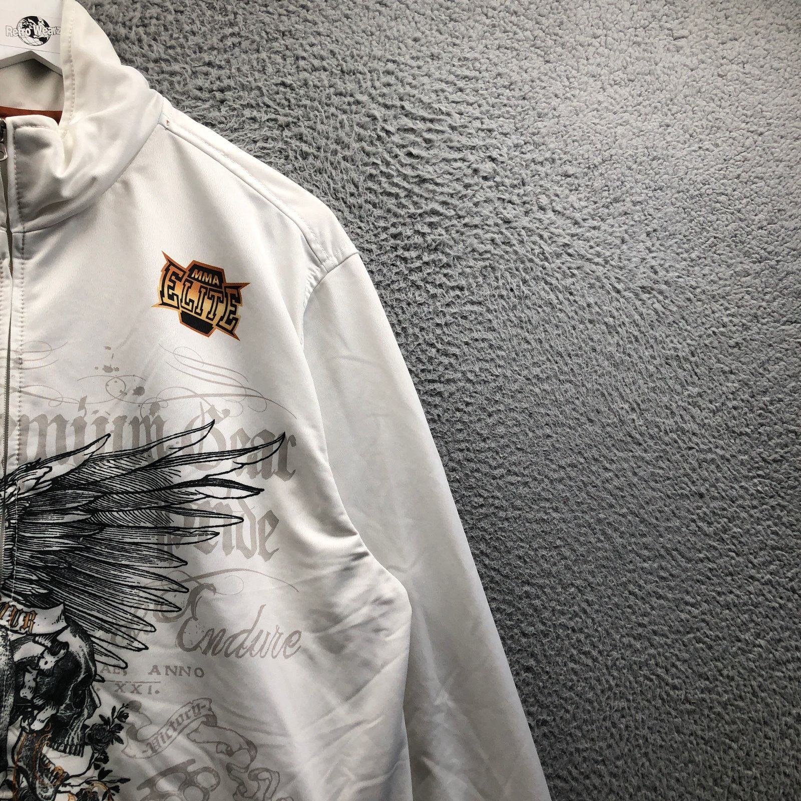 Other MMA Elite Skull Wings Track Jacket Mens Large Long Sleeve Size US L / EU 52-54 / 3 - 9 Thumbnail