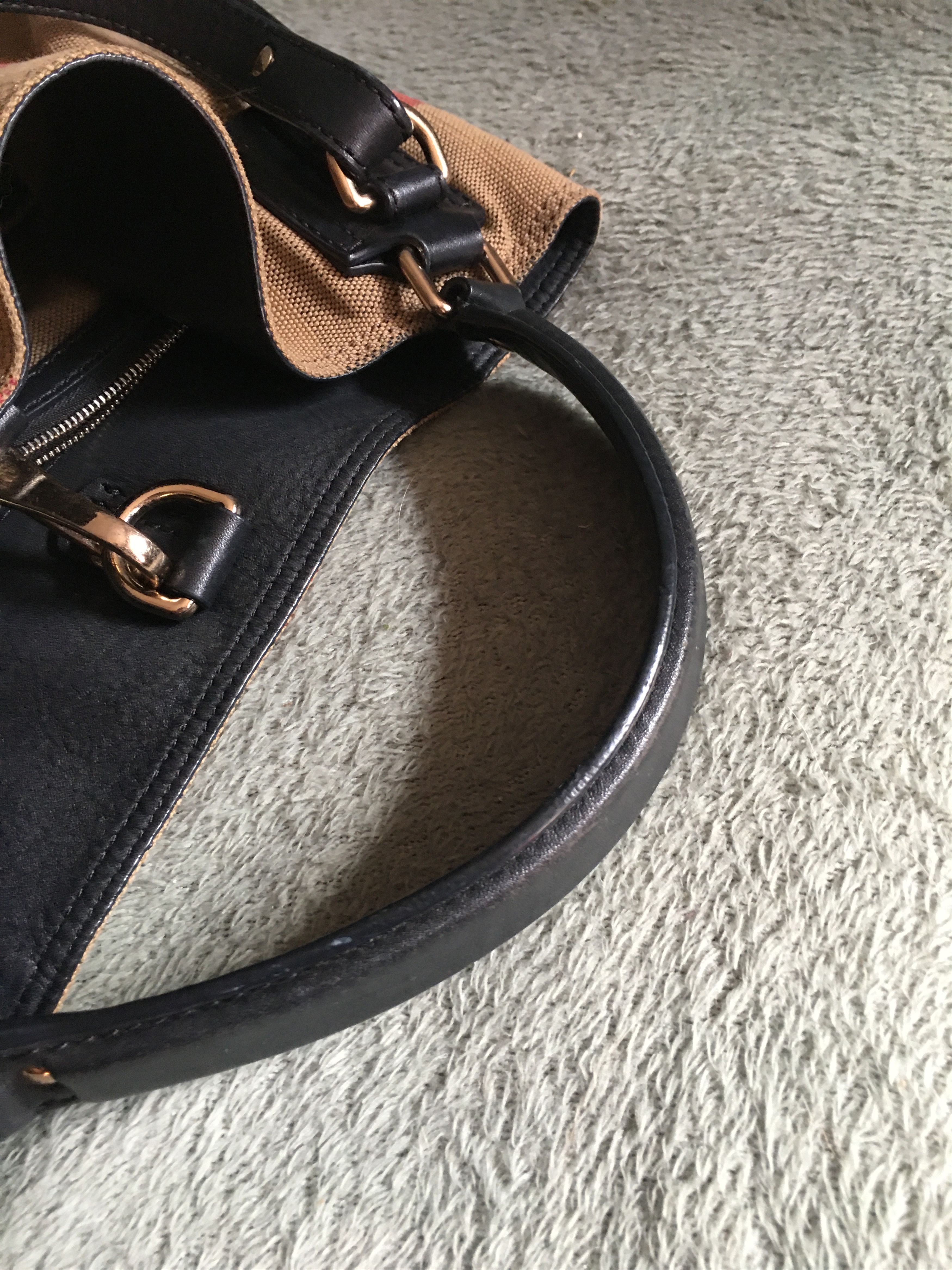 Burberry Burberry Ashby Medium Check Hobo Bag Size ONE SIZE - 10 Thumbnail