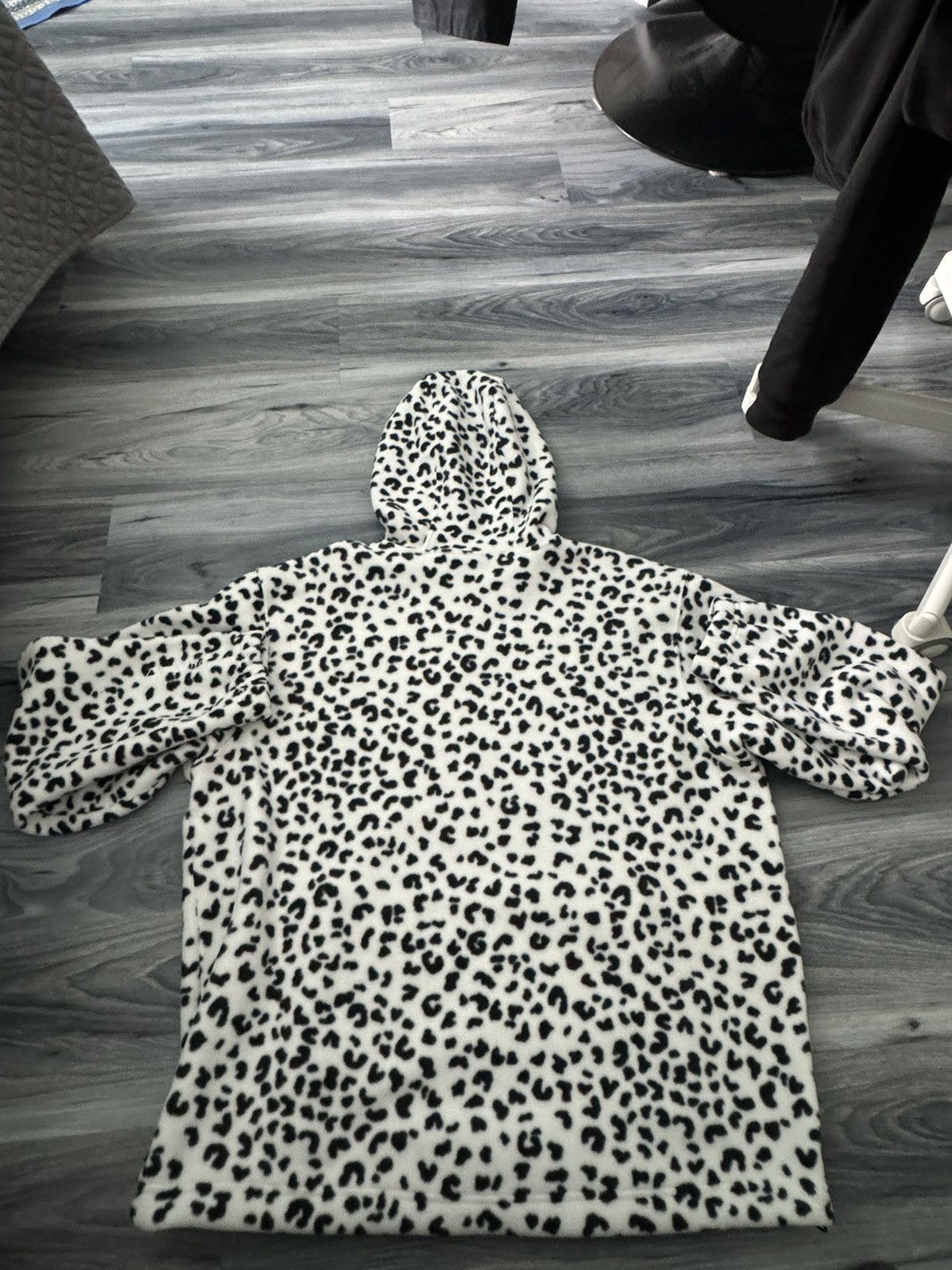 Supreme Supreme Leopard Polartec Half Zip Hooded Sweatshirt
