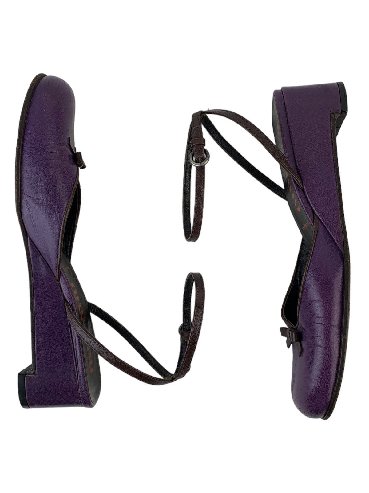 Miu Miu Early 2000’s Miu Miu Ballet Flats with Ankle Strap Size US 5.5 / IT 35.5 - 9 Thumbnail
