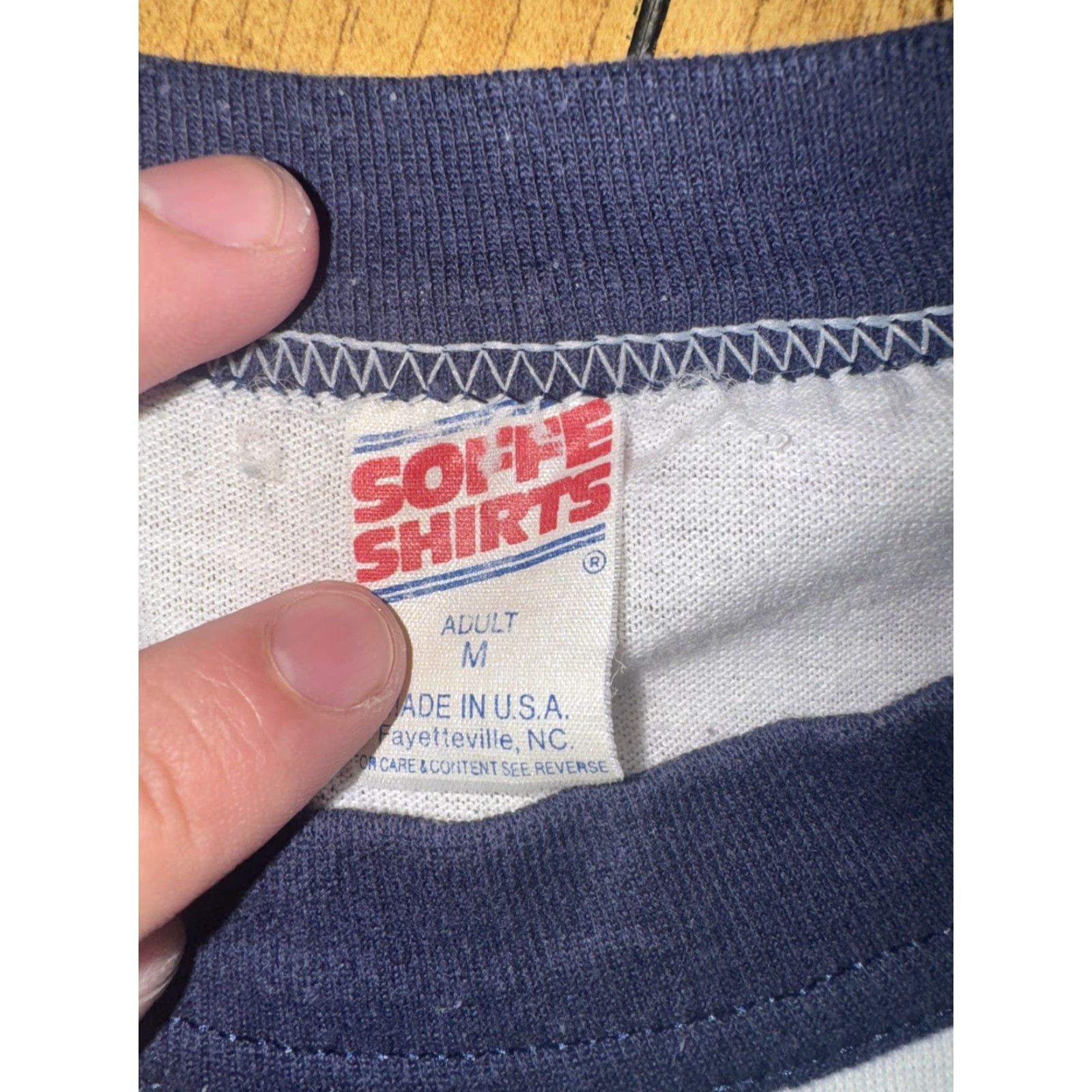 Soffe VINTAGE Bud Light Ringer T-Shirt White Blue 80s 90s Graphic Print Medium Men Crew Neck Cotton Soffe Classic Short Sleeve Beer Promo Band Tee Heritage Size US M / EU 48-50 / 2 - 7 Thumbnail