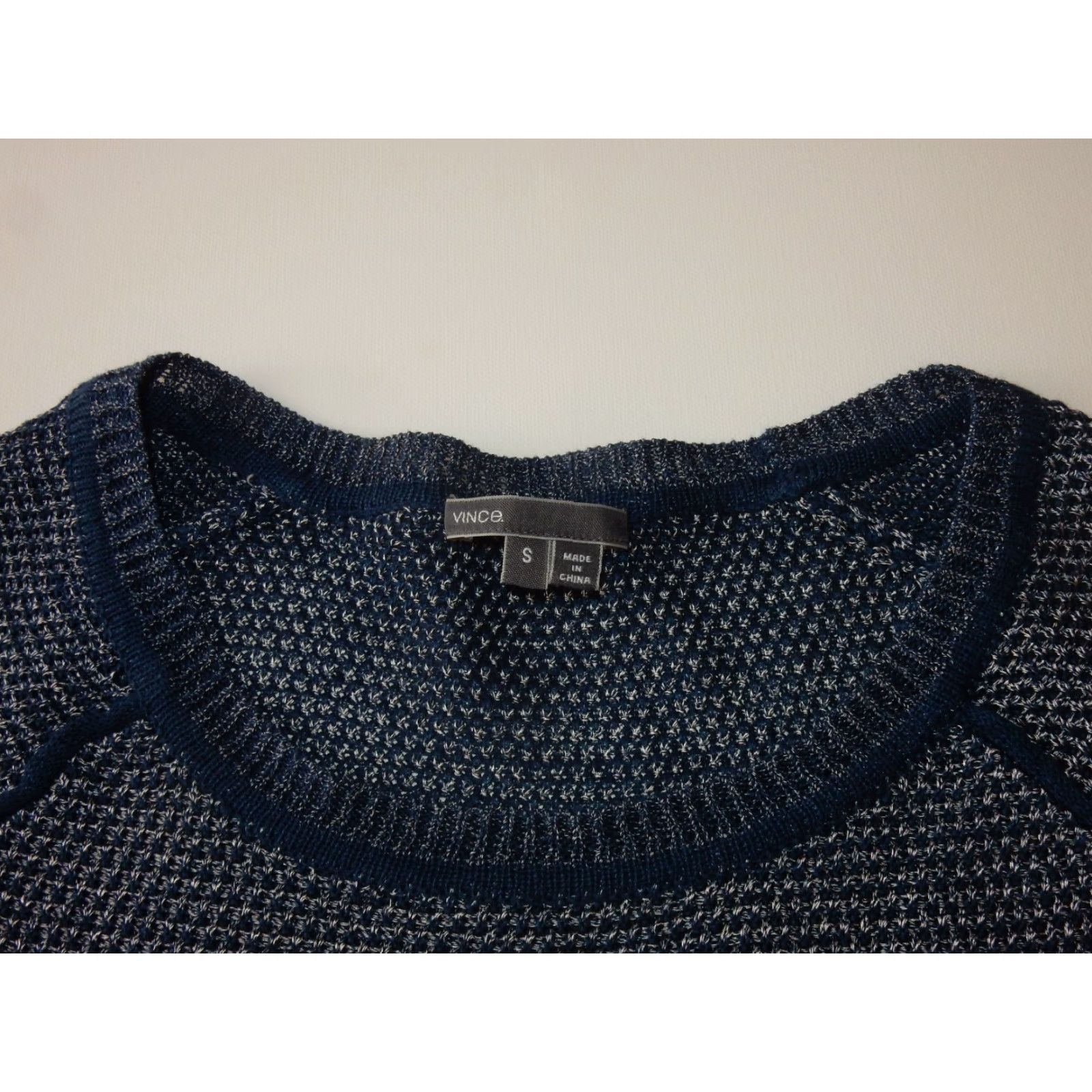Vince Vince Sweater Men Size S Blue Rayon&Linen Blend Pullover Size US S / EU 44-46 / 1 - 5 Thumbnail