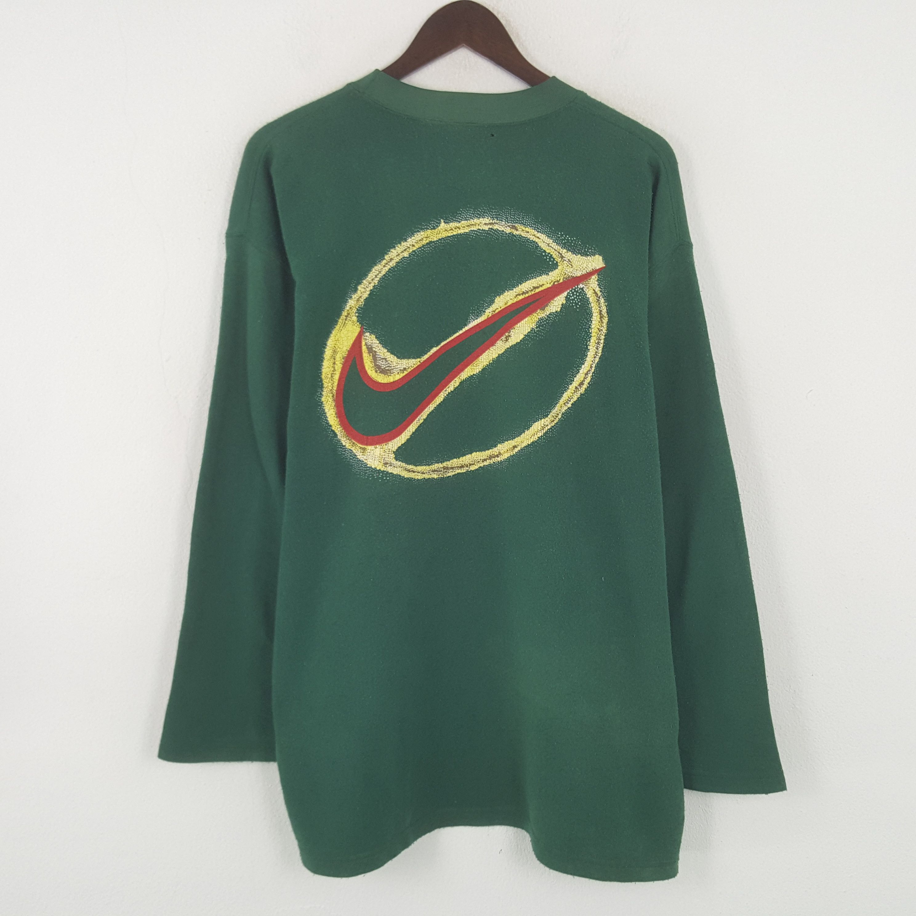 Nike × Vintage Vintage Nike Big Logo Sweatshirt Size US L / EU 52-54 / 3 - 1 Thumbnail