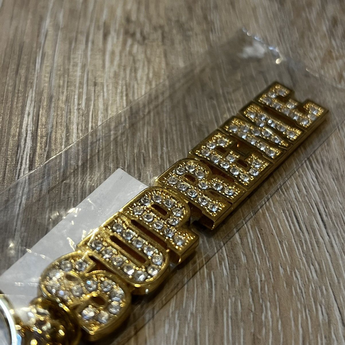 Supreme Supreme Block Logo Keychain Gold Size ONE SIZE - 9 Thumbnail