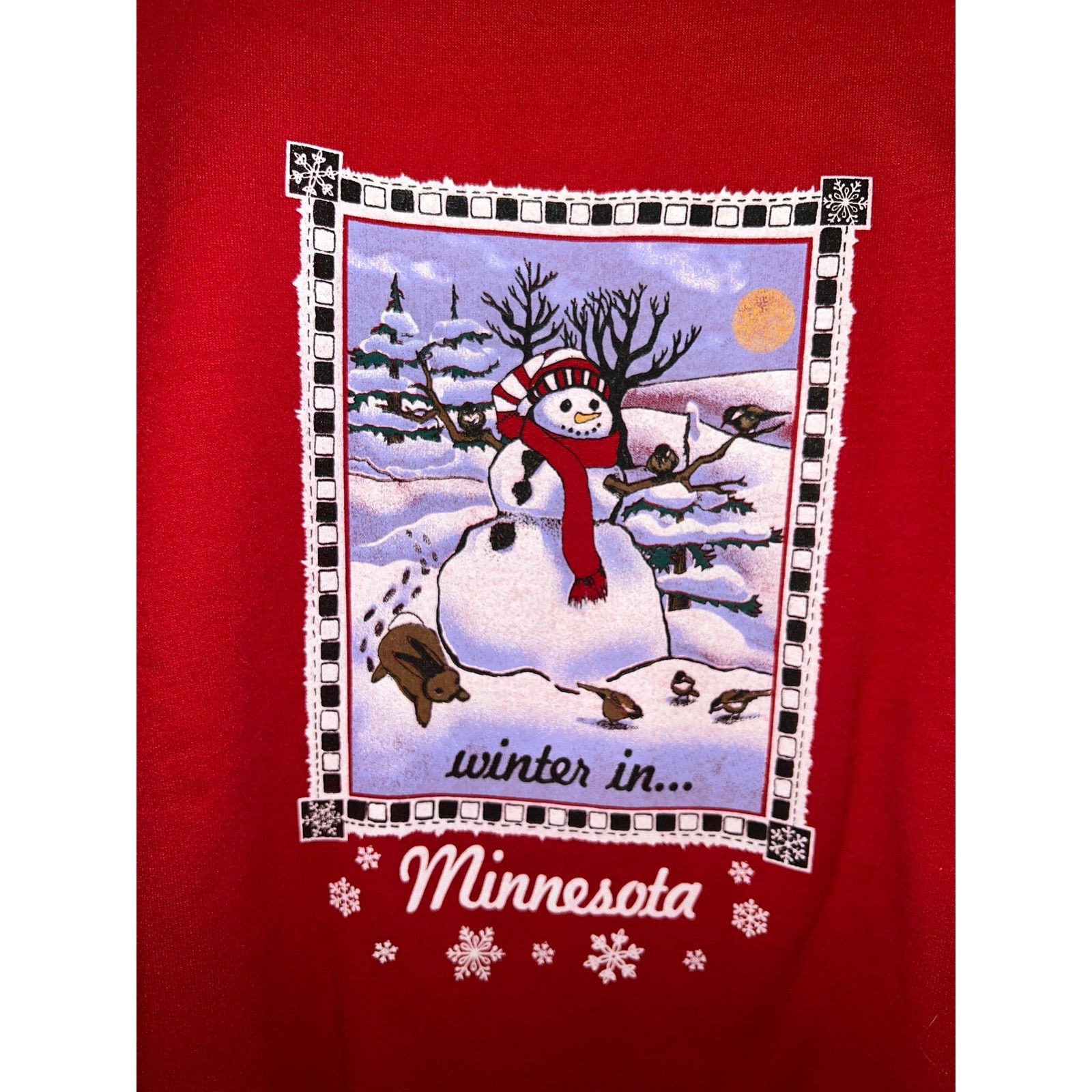 Jerzees Vintage Minnesota Sweatshirt Christmas Crewneck 90s VTG L Size US L / EU 52-54 / 3 - 2 Thumbnail
