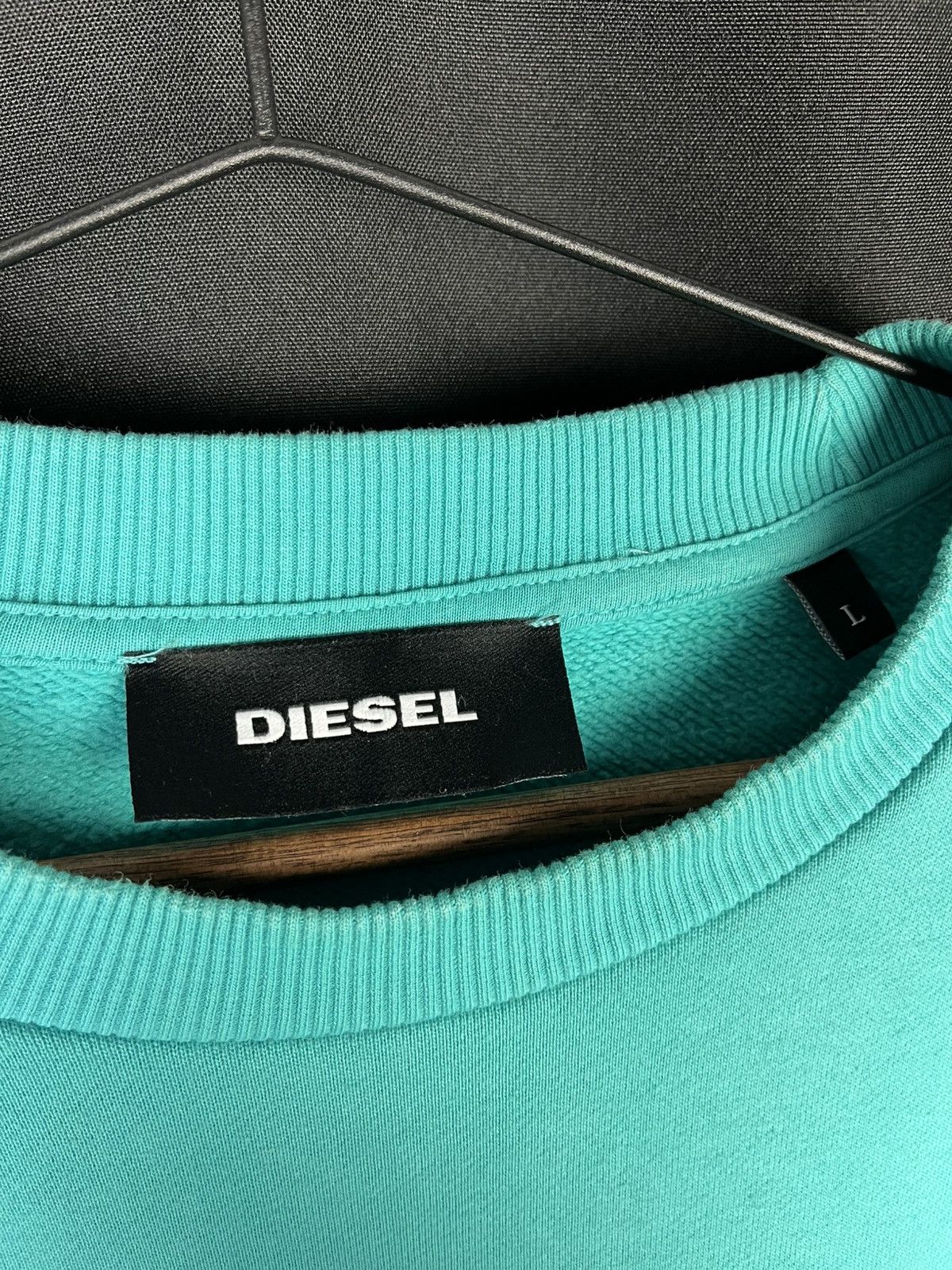 Diesel Diesel denim division turquoise big logo sweatshirt Size US L / EU 52-54 / 3 - 6 Thumbnail