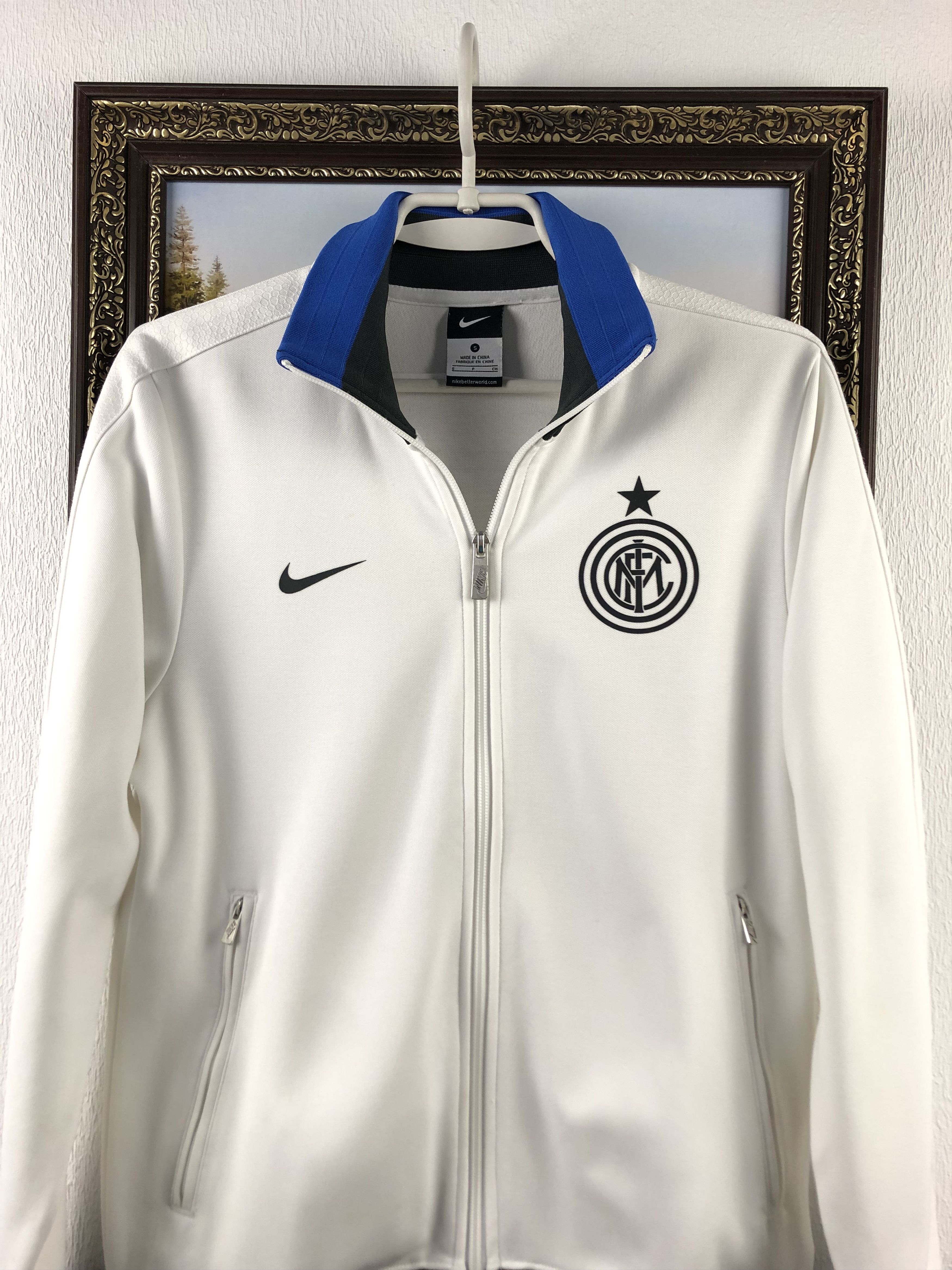 Nike Internazionale Inter Football Jacket Nike Soccer White Zip Size US S / EU 44-46 / 1 - 2 Thumbnail