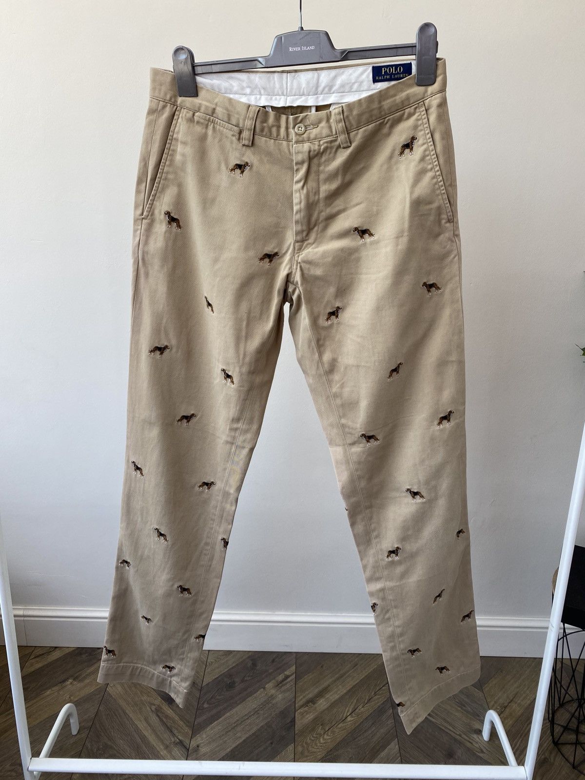 Polo Ralph Lauren Vintage Polo Ralph Lauren Chino Embroidered Dogs Pants Size US 32 / EU 48 - 2 Thumbnail