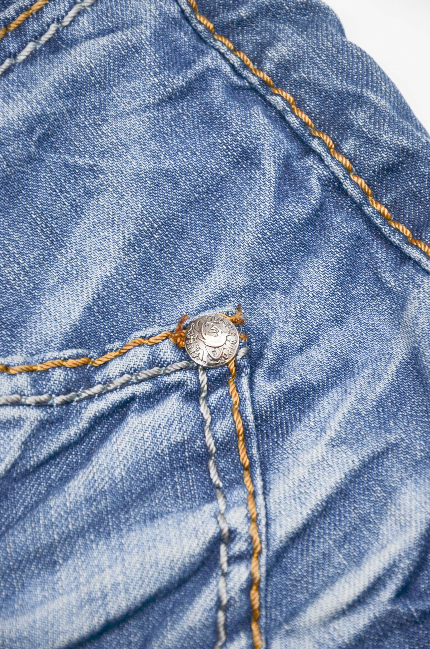Japanese Brand Kosmo Lupo Y2K Distressed Panel Denim Jeans - Size 32 Size US 32 / EU 48 - 8 Thumbnail