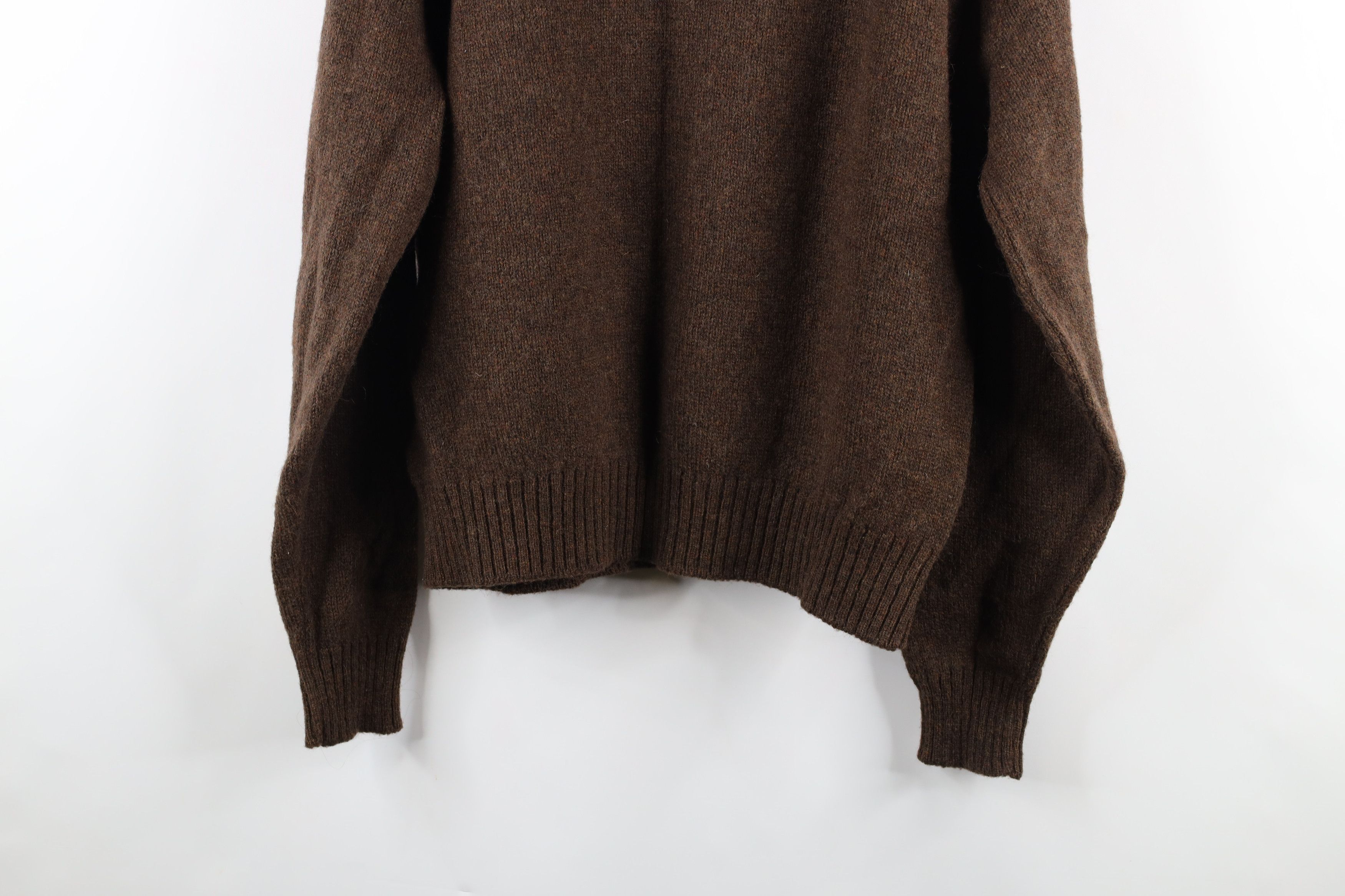 Vintage Vintage 70s Streetwear Wool Knit Crewneck Sweater Brown USA Size US L / EU 52-54 / 3 - 7 Thumbnail