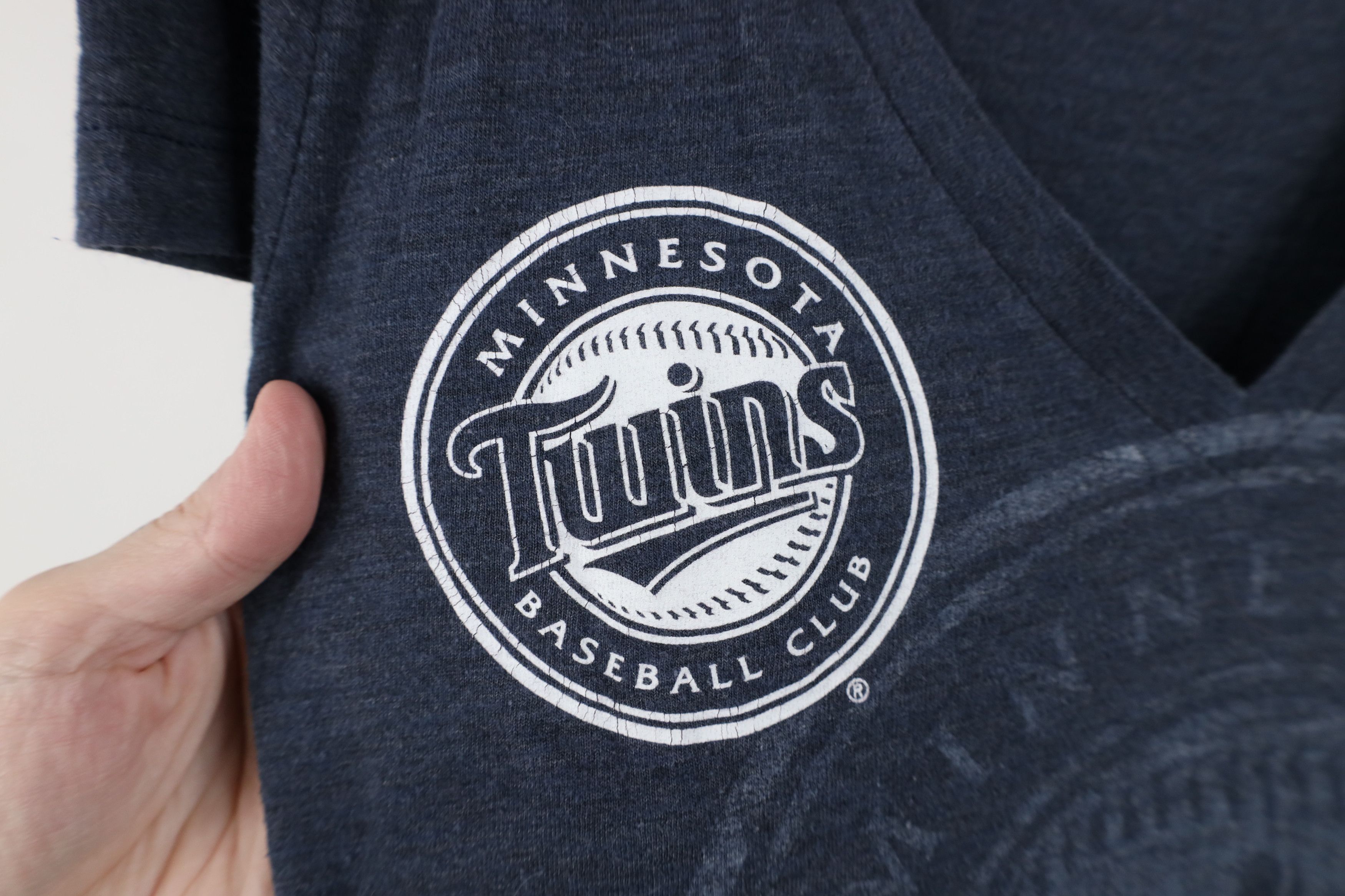 Vintage Retro Y2K Twins Baseball Jersey Knit V-Neck T-Shirt Size M / US 6-8 / IT 42-44 - 5 Thumbnail