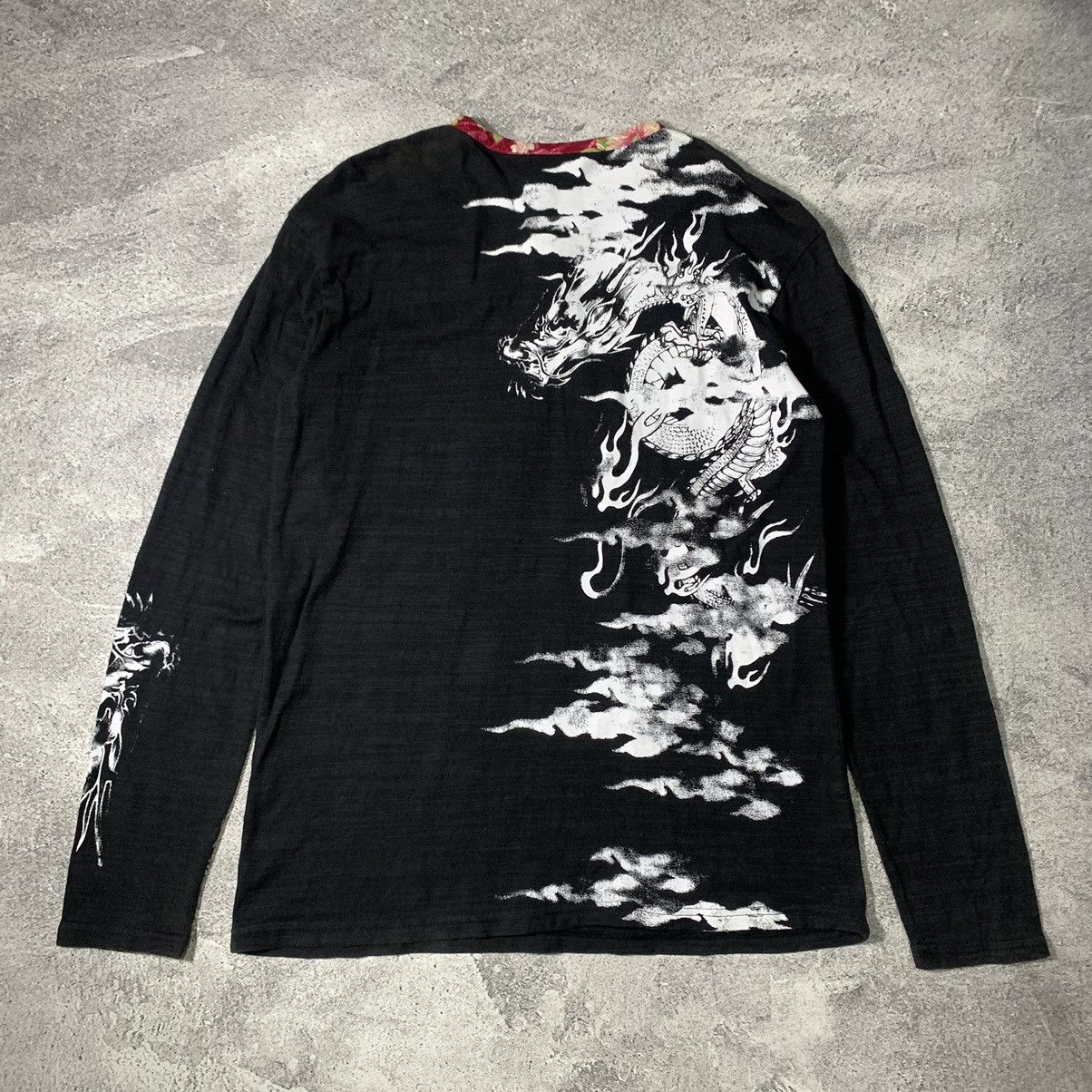 Japanese Brand 🐉JAPANESE TRADITIONAL DRAGON LONG SLEEVE SUKAJAN STYLE🐉 Size US L / EU 52-54 / 3 - 5 Thumbnail
