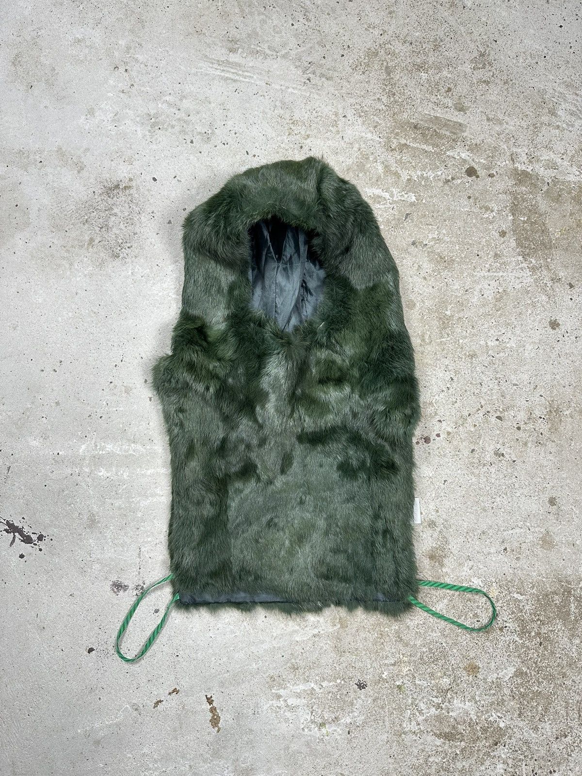 Japanese Brand × Vintage ‼️ Vintage 90s Faux Fur Fuzzy Balaclava Mask Rare Size ONE SIZE - 1 Thumbnail