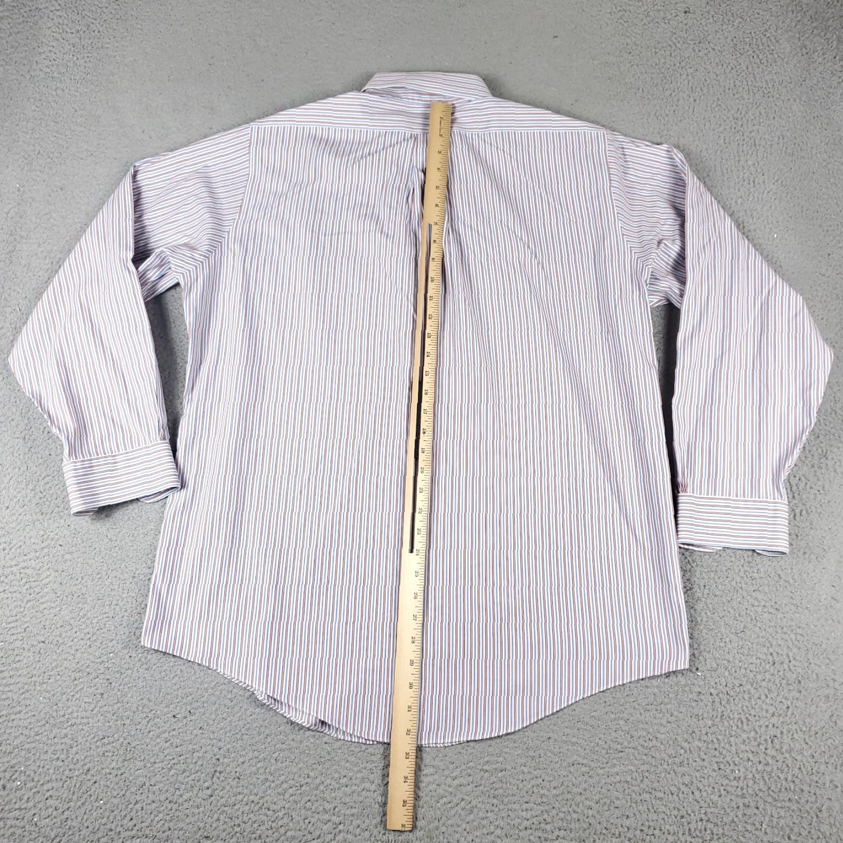 Brooks Brothers Brooks Brothers Dress Shirt Mens 16 Red Striped Long Sleeve Button Classic Regular Fit Size 42R - 3 Thumbnail