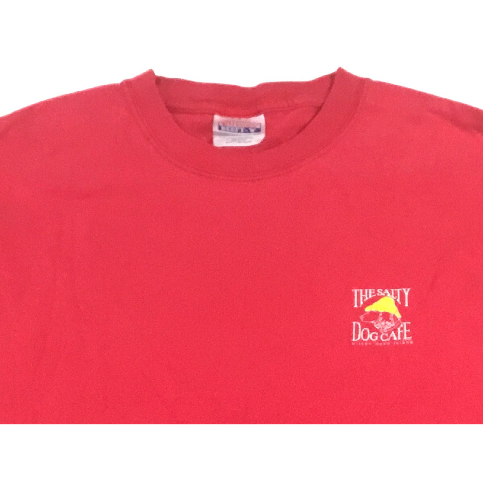 Hanes Salty Dog Cafe T-Shirt Red Yellow Hat Logo Size Medium Size US M / EU 48-50 / 2 - 2 Thumbnail