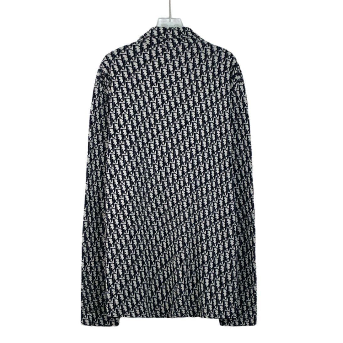 Dior Dior Black Logo Jacquard All Over Print Cotton Lapel Shirt Size US XXL / EU 58 / 5 - 2 Thumbnail