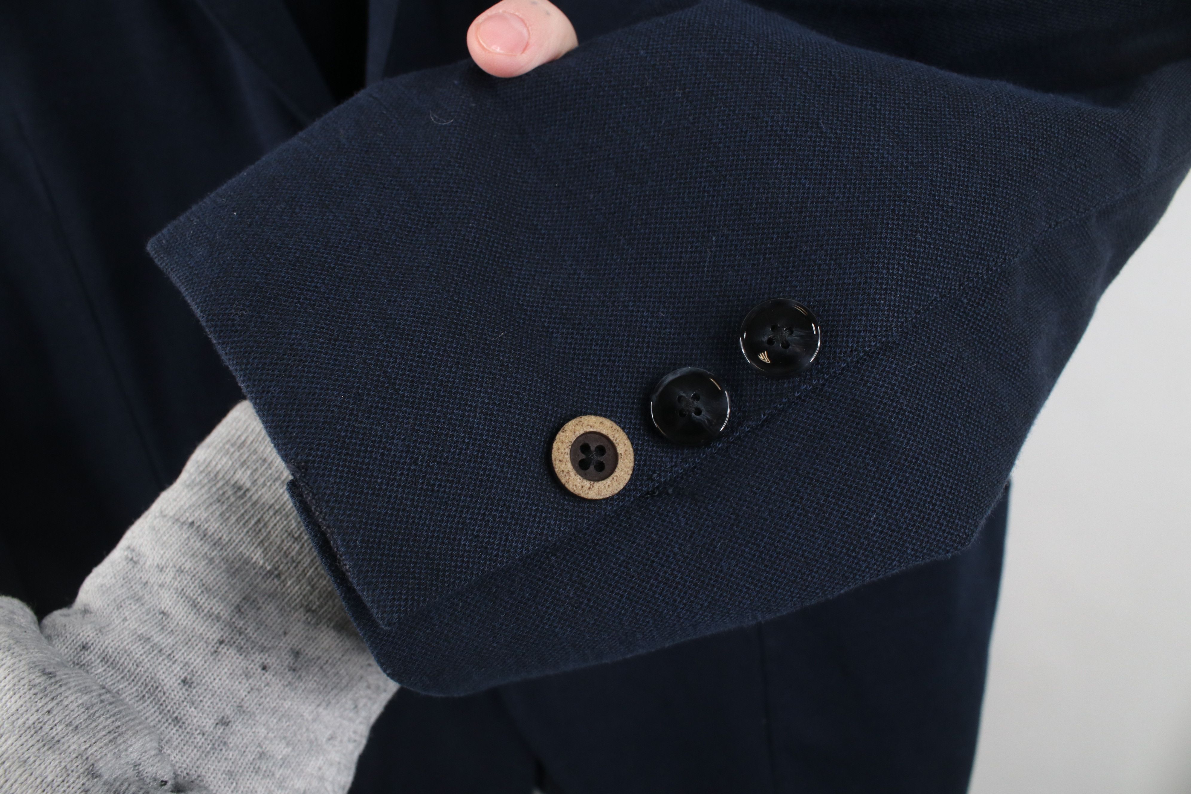 Stone Rose Stone Rose Knit 2 Button Suit Coat Blazer Jacket Navy Blue Size US XXL / EU 58 / 5 - 7 Thumbnail