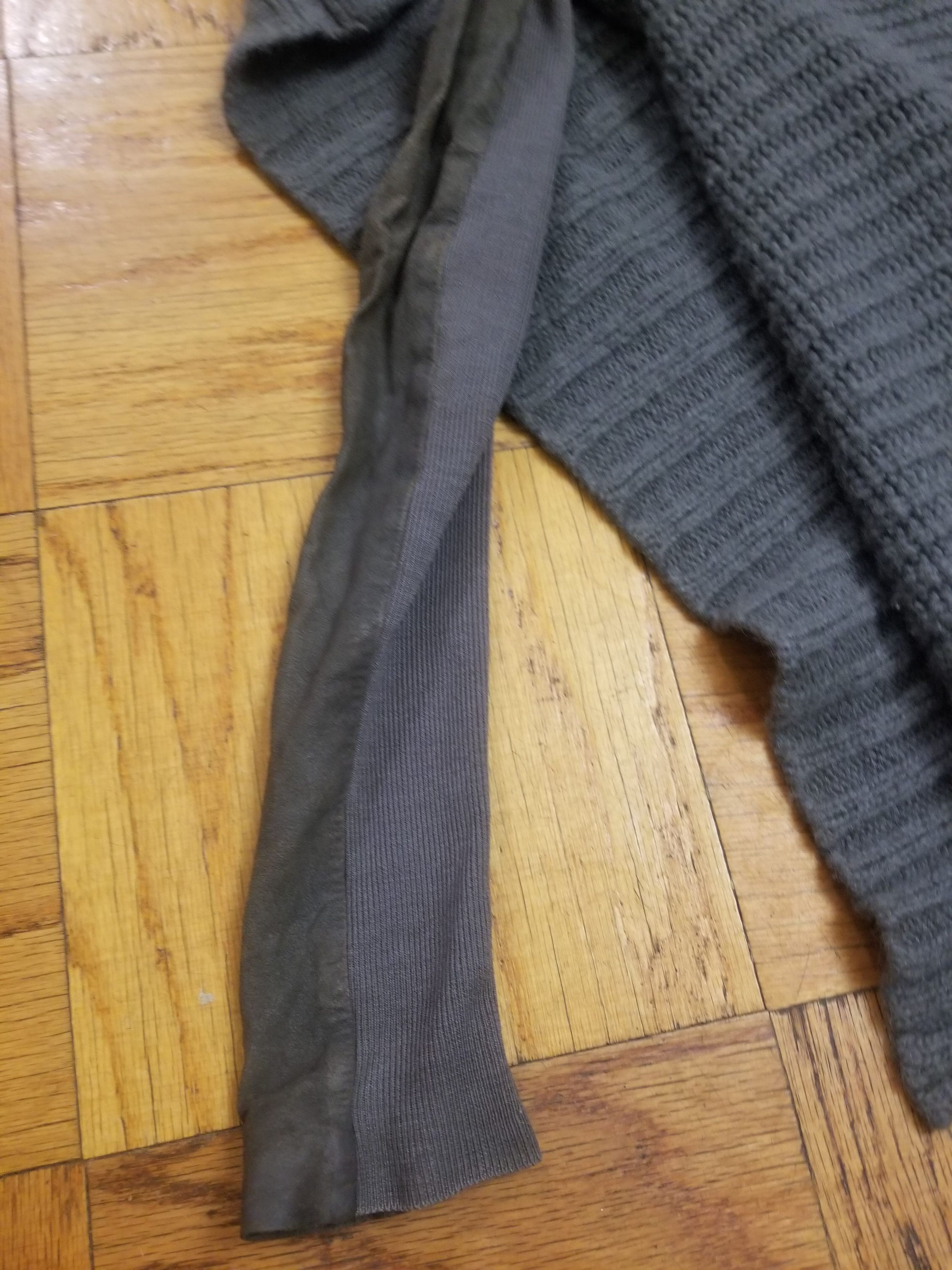 Rick Owens Rick Owens AW11 Limo Leather Sleeve Knit Sweater Cardigan Size US XXS / EU 40 - 6 Thumbnail