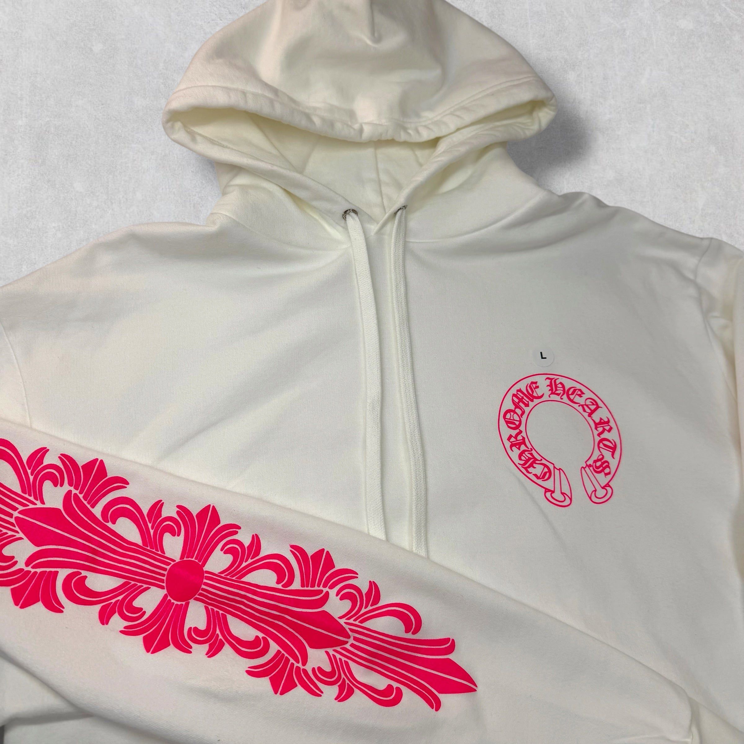 Chrome Hearts Chrome Hearts Pink Floral Horseshoe Hoodie L Size US L / EU 52-54 / 3 - 3 Thumbnail