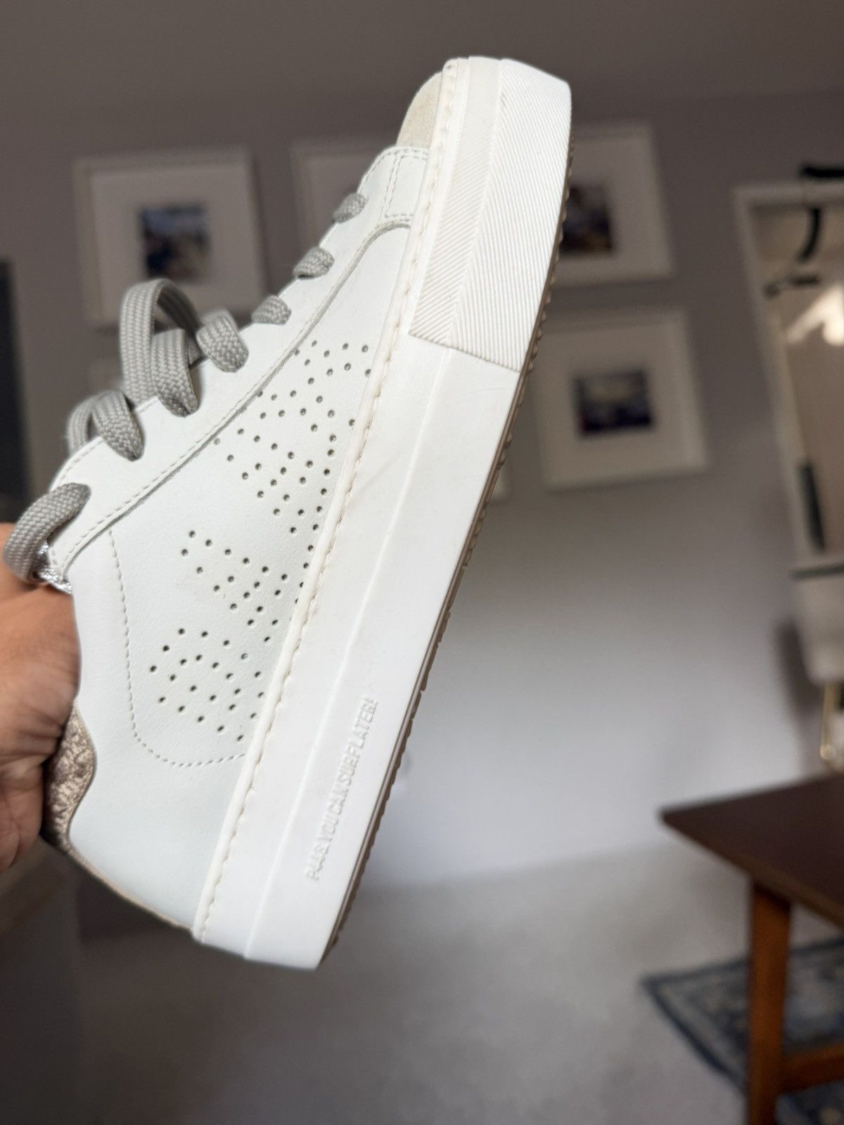 P448 P448 Thea silver snake platform gray white sneaker 36 Size US 6 / IT 36 - 10 Thumbnail