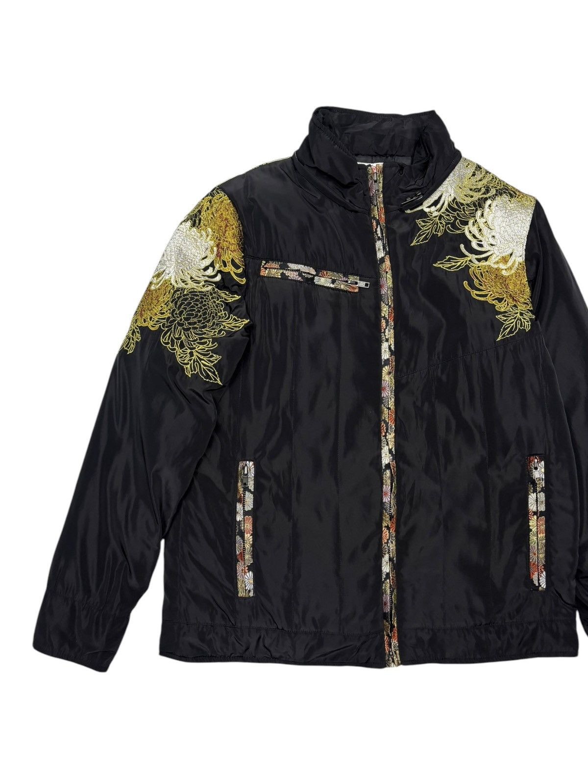 Kamakura RARE🔥JAPANESE TRADITION GEISHA EMBROIDERY PUFFER JACKET Size US M / EU 48-50 / 2 - 9 Thumbnail