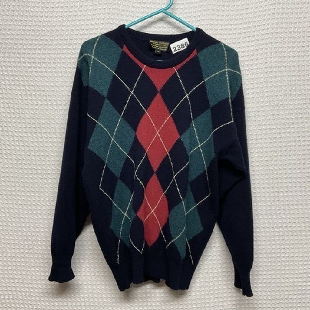 Brooks Brothers VTG Brooks Brothers Navy Lambs Wool CrewNeck Sweater Men 42 Size US L / EU 52-54 / 3 - 1 Thumbnail