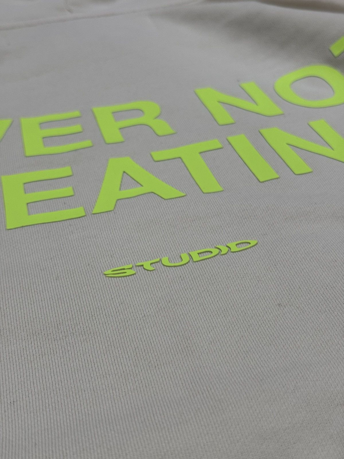 Supervsn Supervsn “Never Not Creating” Hoodie Cream Neon Green Size US M / EU 48-50 / 2 - 8 Thumbnail