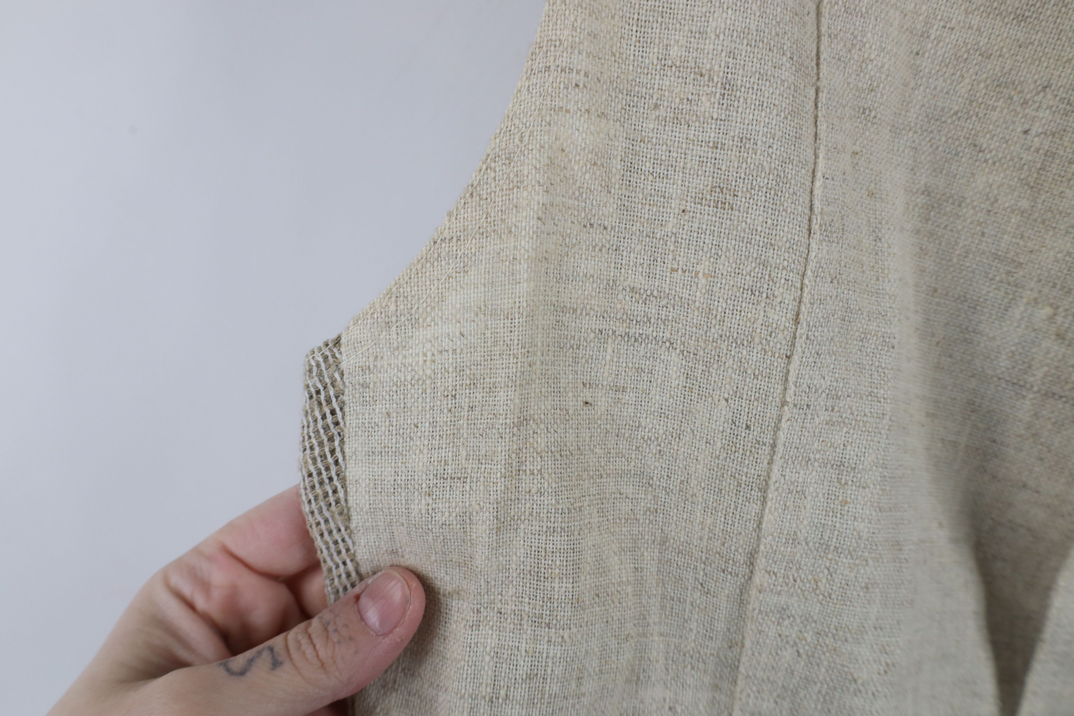 Vintage Vintage 70s Streetwear Burlap Linen Buckle Back Vest USA Size US M / EU 48-50 / 2 - 6 Thumbnail