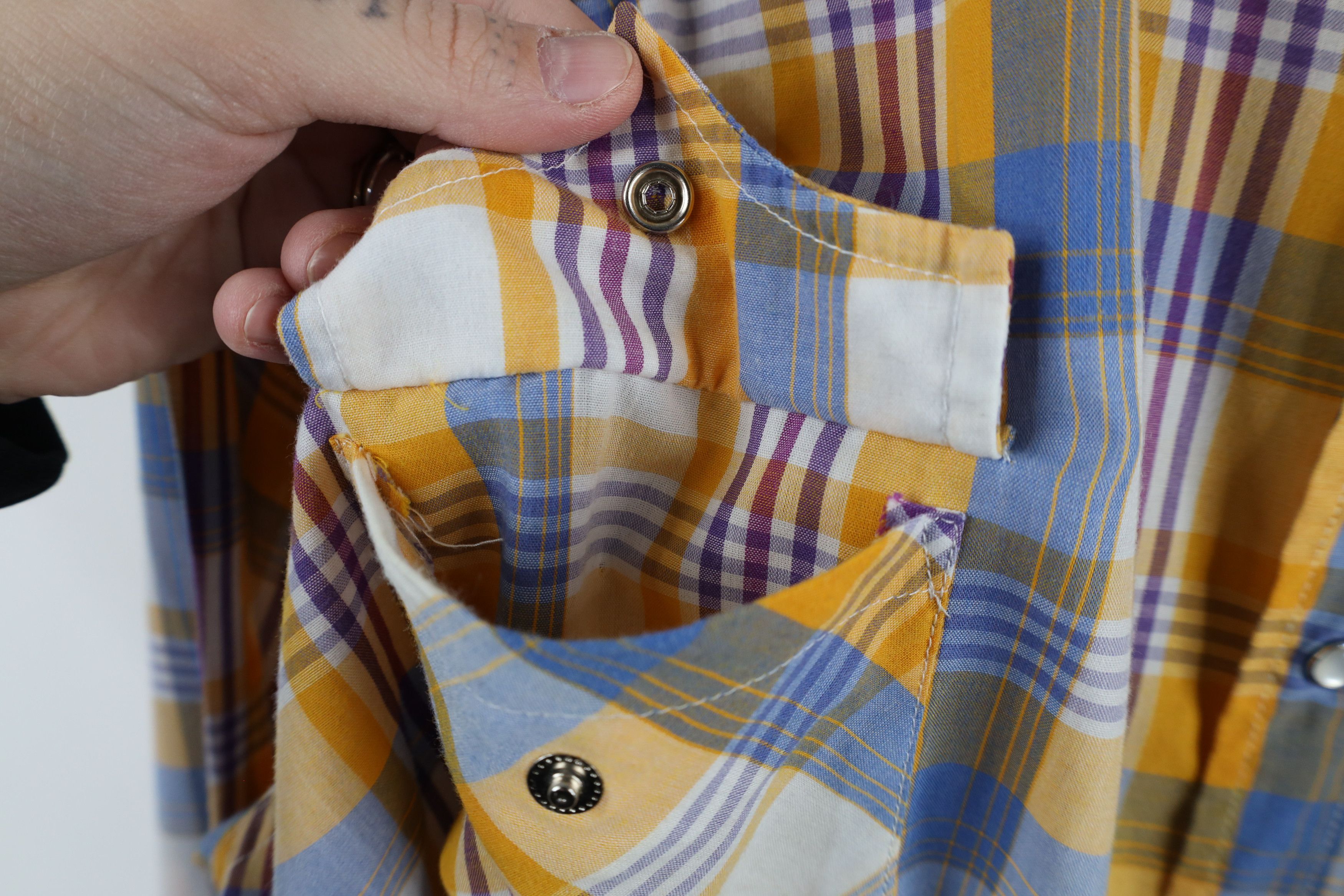 Vintage Vintage 90s Rockabilly Western Rodeo Snap Button Shirt Plaid Size US XXL / EU 58 / 5 - 7 Thumbnail