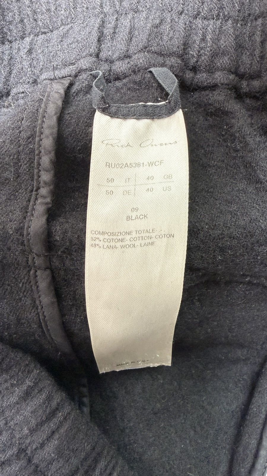 Rick Owens Black wool-blend flannel cropped trousers Size US 32 / EU 48 - 9 Thumbnail