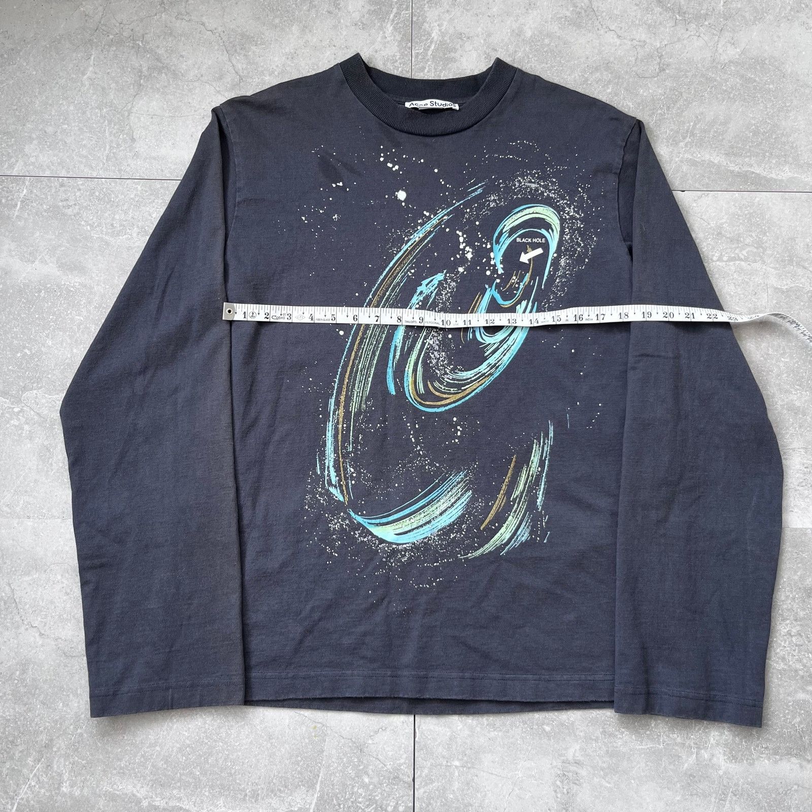 Acne Studios Acne Studios Black Hole Graphic Long Sleeve Shirt Size S Size US S / EU 44-46 / 1 - 4 Thumbnail