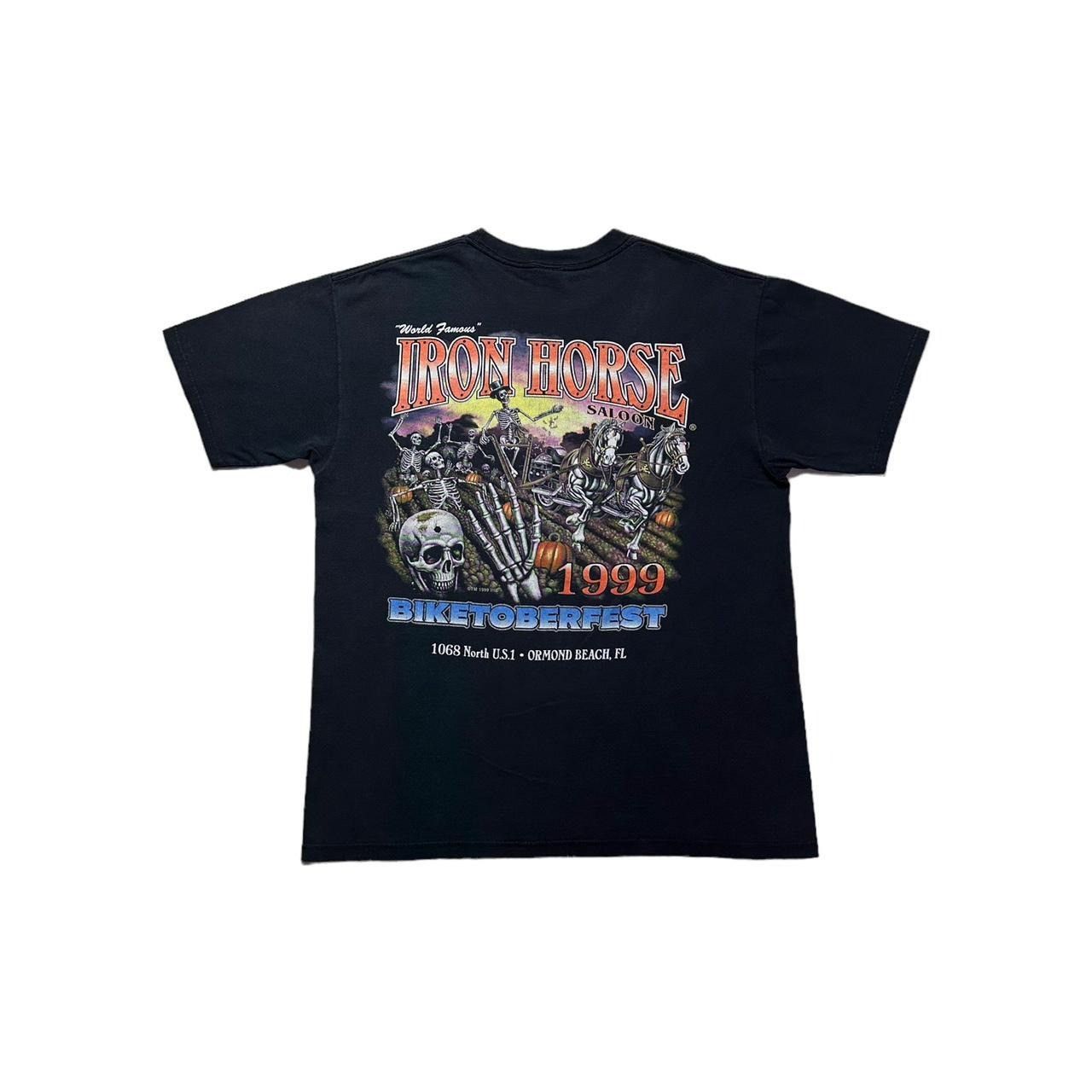 Harley Davidson × Vintage Vintage Iron Horse Saloon Biketoberfest 1999 Halloween T-Shi Size US XL / EU 56 / 4 - 1 Thumbnail