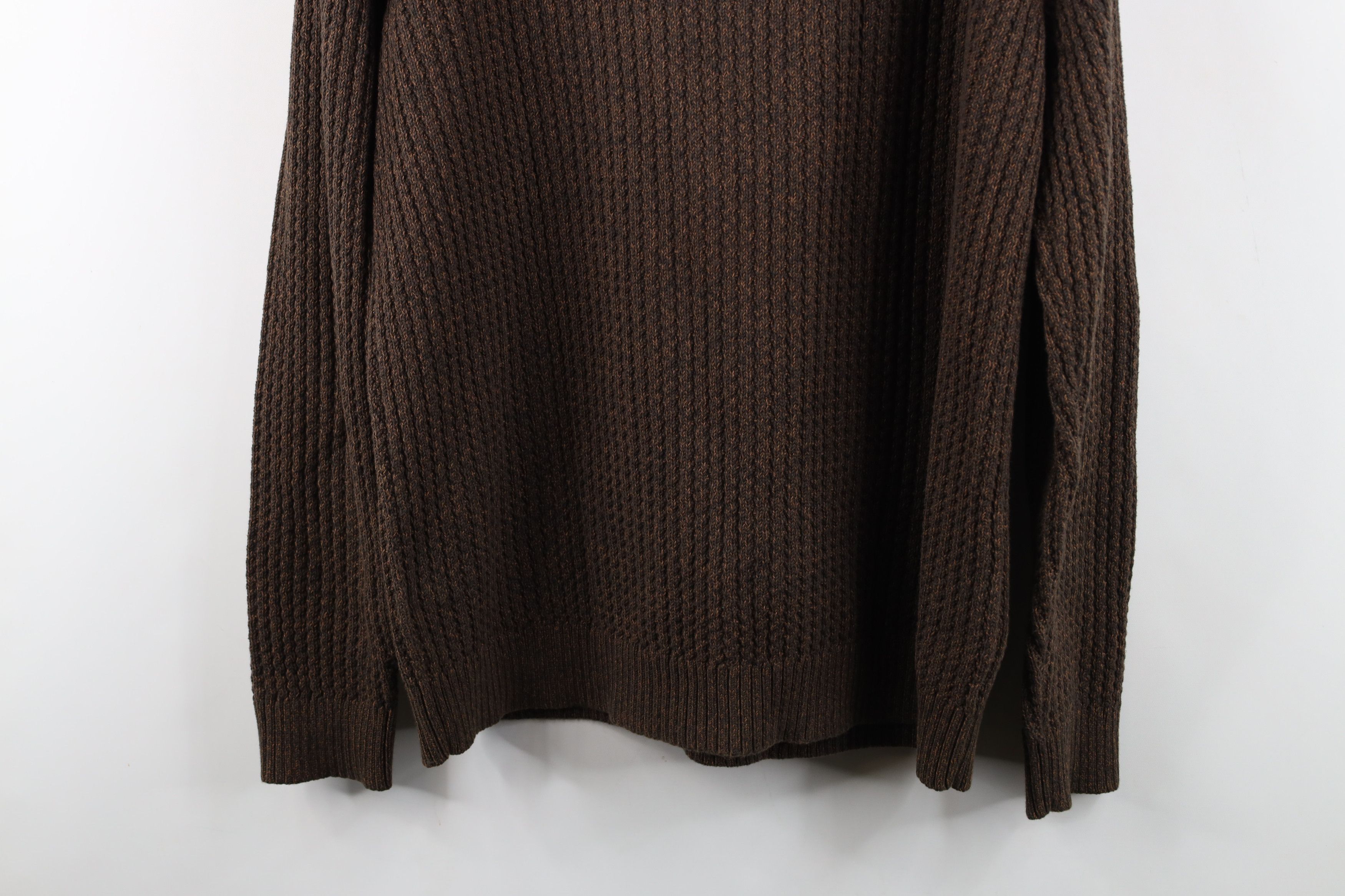 Eddie Bauer Vintage Eddie Bauer Cotton Ribbed Knit Henley Sweater Brown Size US L / EU 52-54 / 3 - 12 Thumbnail