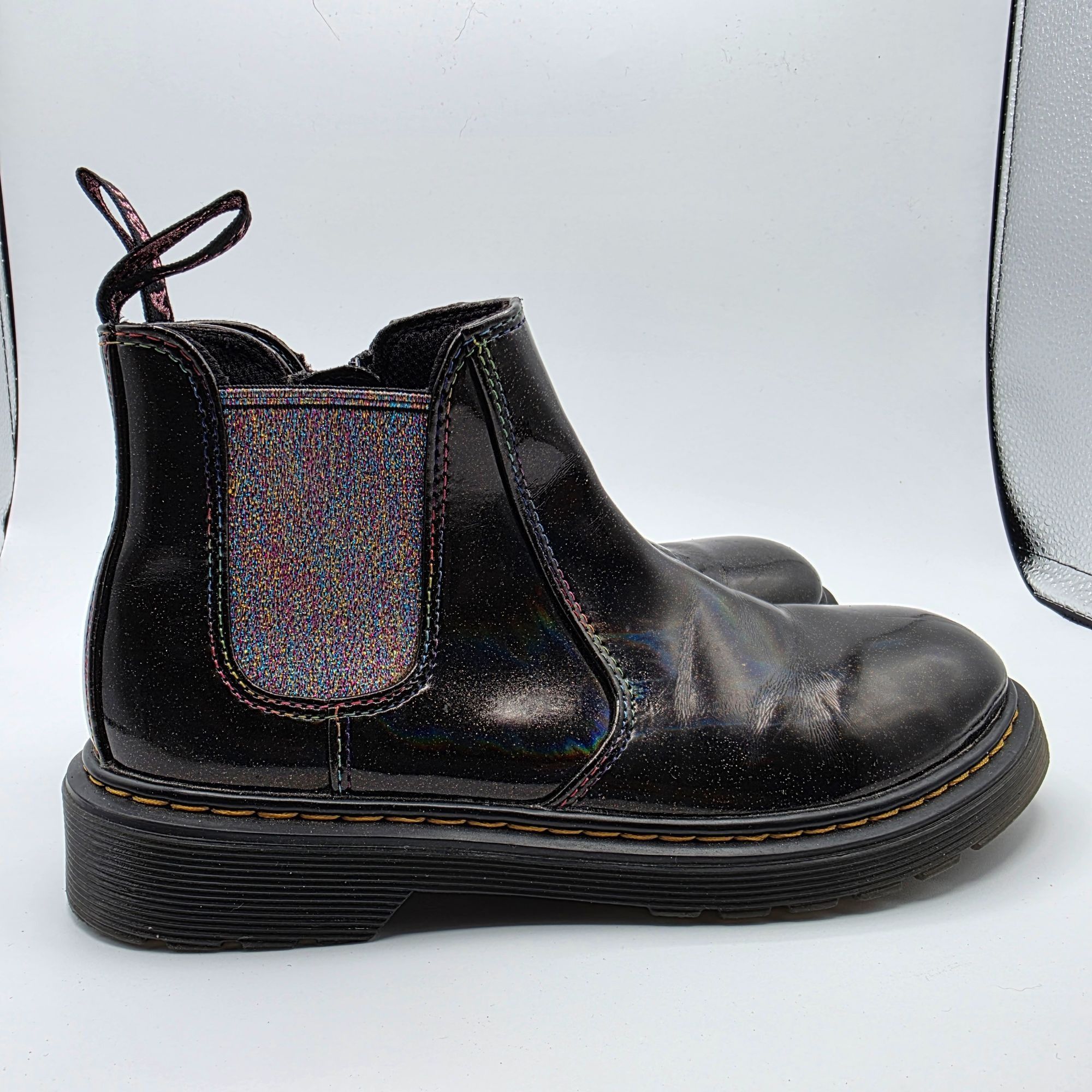Dr. Martens Dr Martens 2976 Sparkle Rays Womens Size 5 Black Boots Walki Size US 5 / IT 35 - 12 Thumbnail