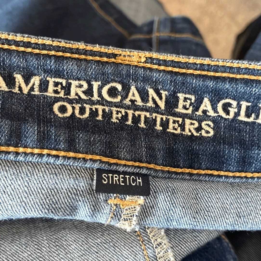 Vintage VINTAGE American Eagle Skirt Mini Women Size 4 Blue Short Buttons Front 2 Side Pockets Stretch Size 27" / US 4 / IT 40 - 5 Thumbnail