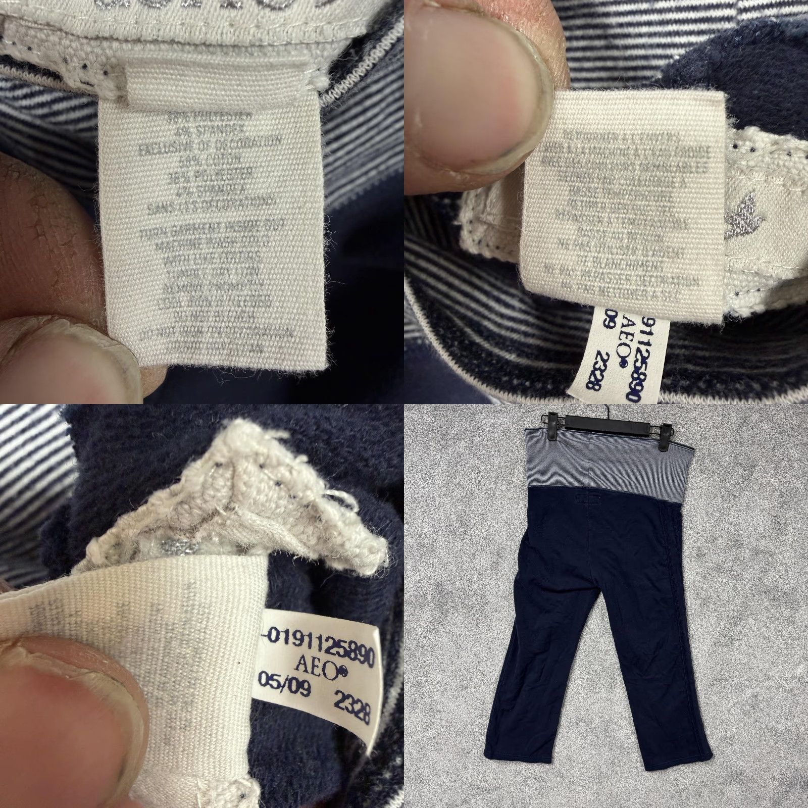 Vintage Aerie Blue Pants S Women Foldover Yoga Lounge Crop Sweatpants 06 Logo Y2K Retro Sporty Size 28" / US 6 / IT 42 - 8 Thumbnail