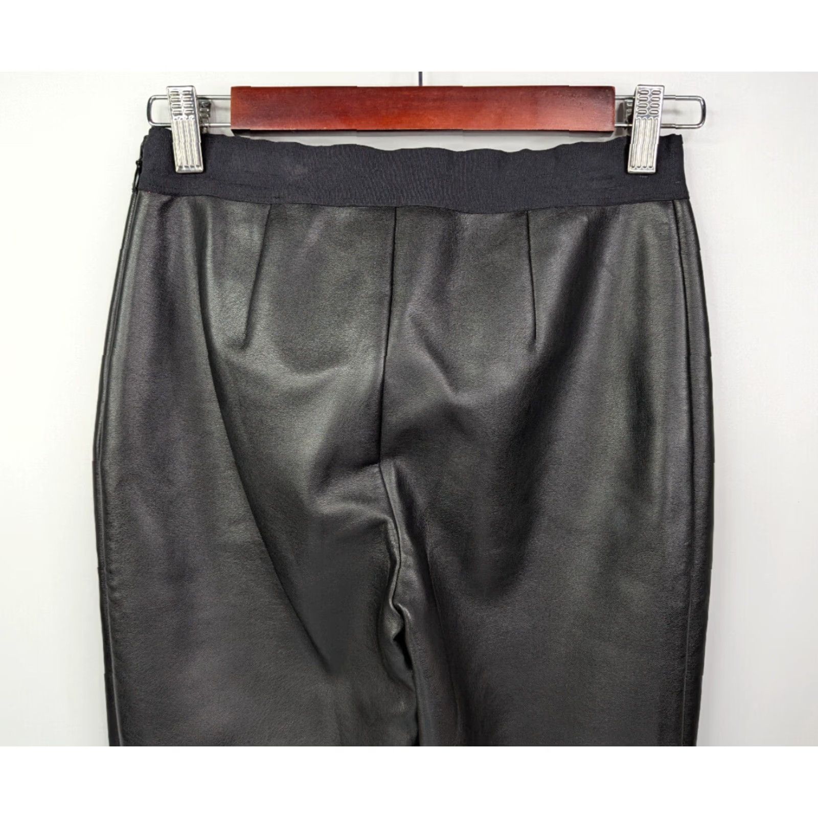 Vintage Marciano Black Faux Leather Leggings Pants Women's XS Size Leggings, Black Marciano, Women, XS, Leggings, Faux Leather, Skinny, Solid, XS Size 26" / US 2 / IT 38 - 4 Thumbnail