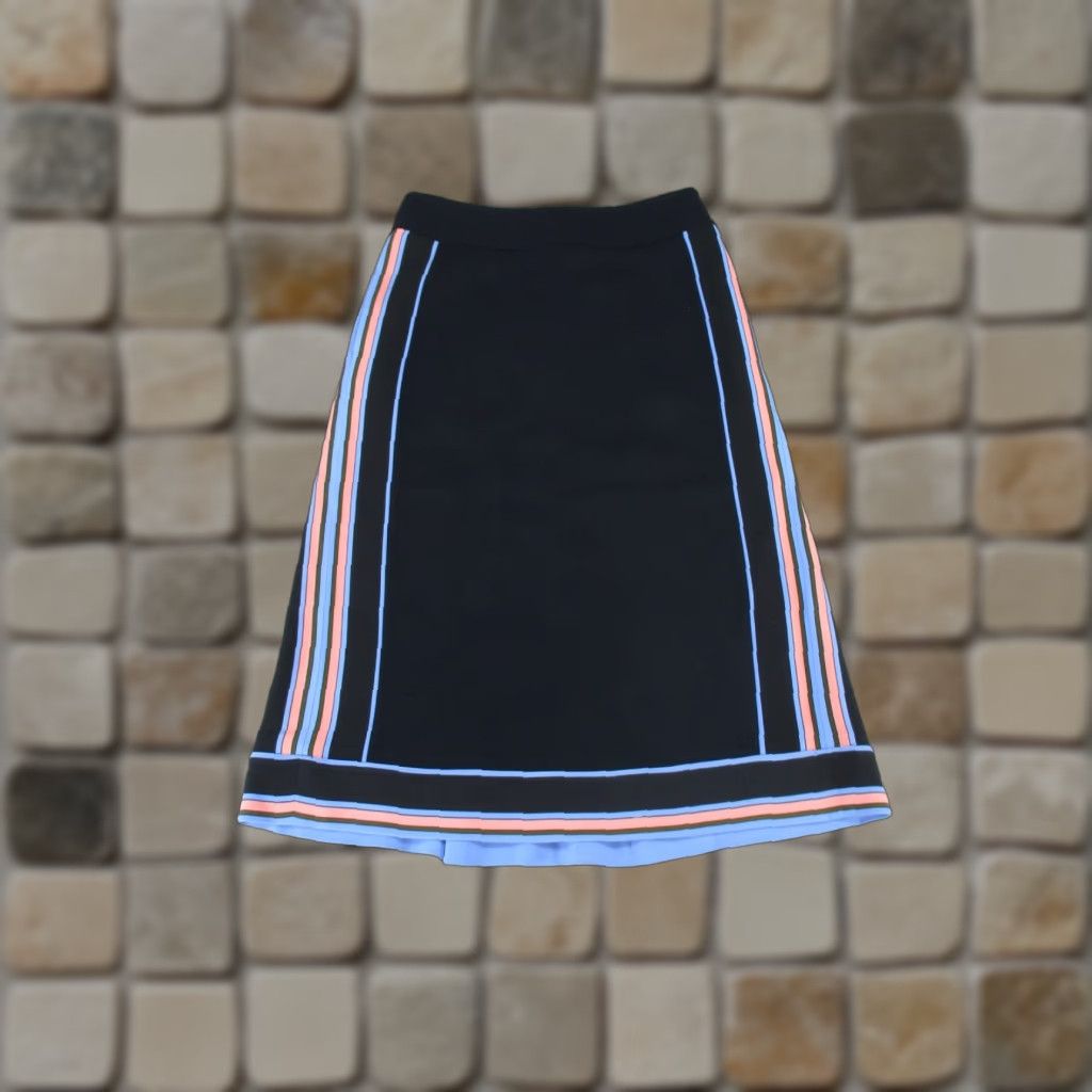 Reiss Reiss Skirt Womens 2 Maciee Colorblock Midi Black Multi Straight* Size 26" / US 2 / IT 38 - 1 Thumbnail
