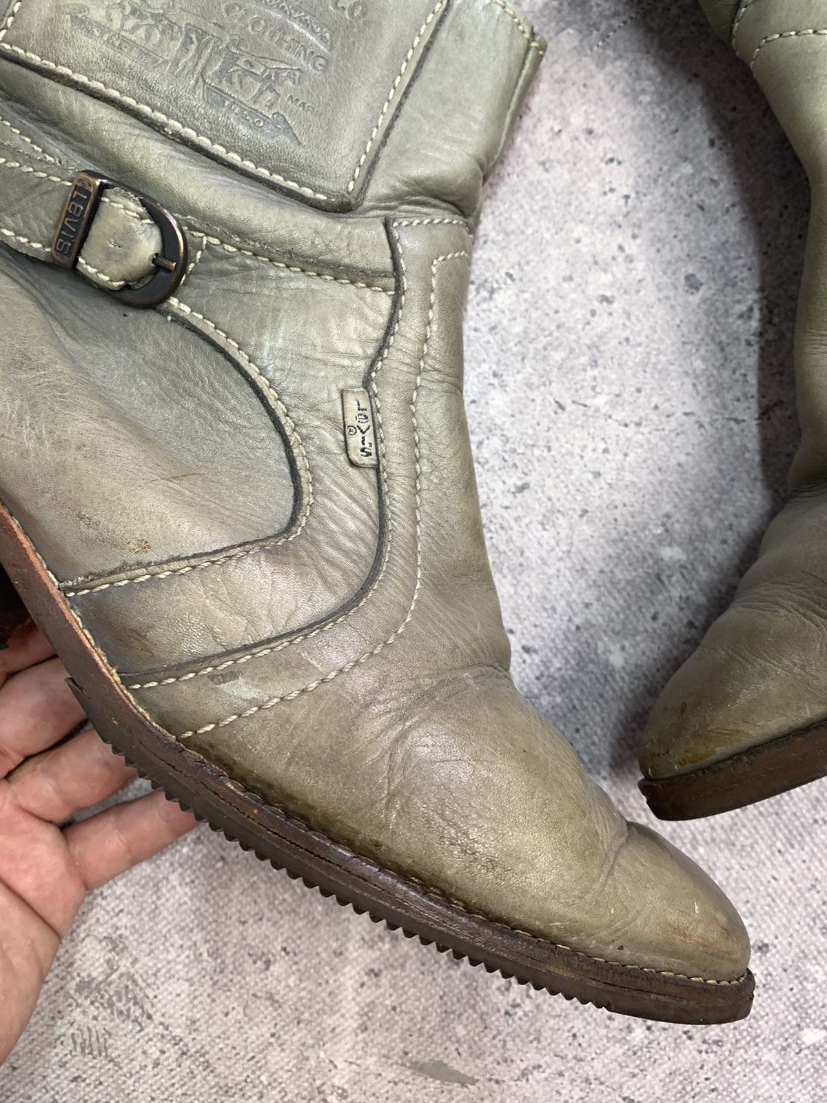 Levi's Made & Crafted Vintage Levi’s LEATHER BOOTS AS 98 Cowboy western USA 43 Size US 9.5 / EU 42-43 - 7 Thumbnail