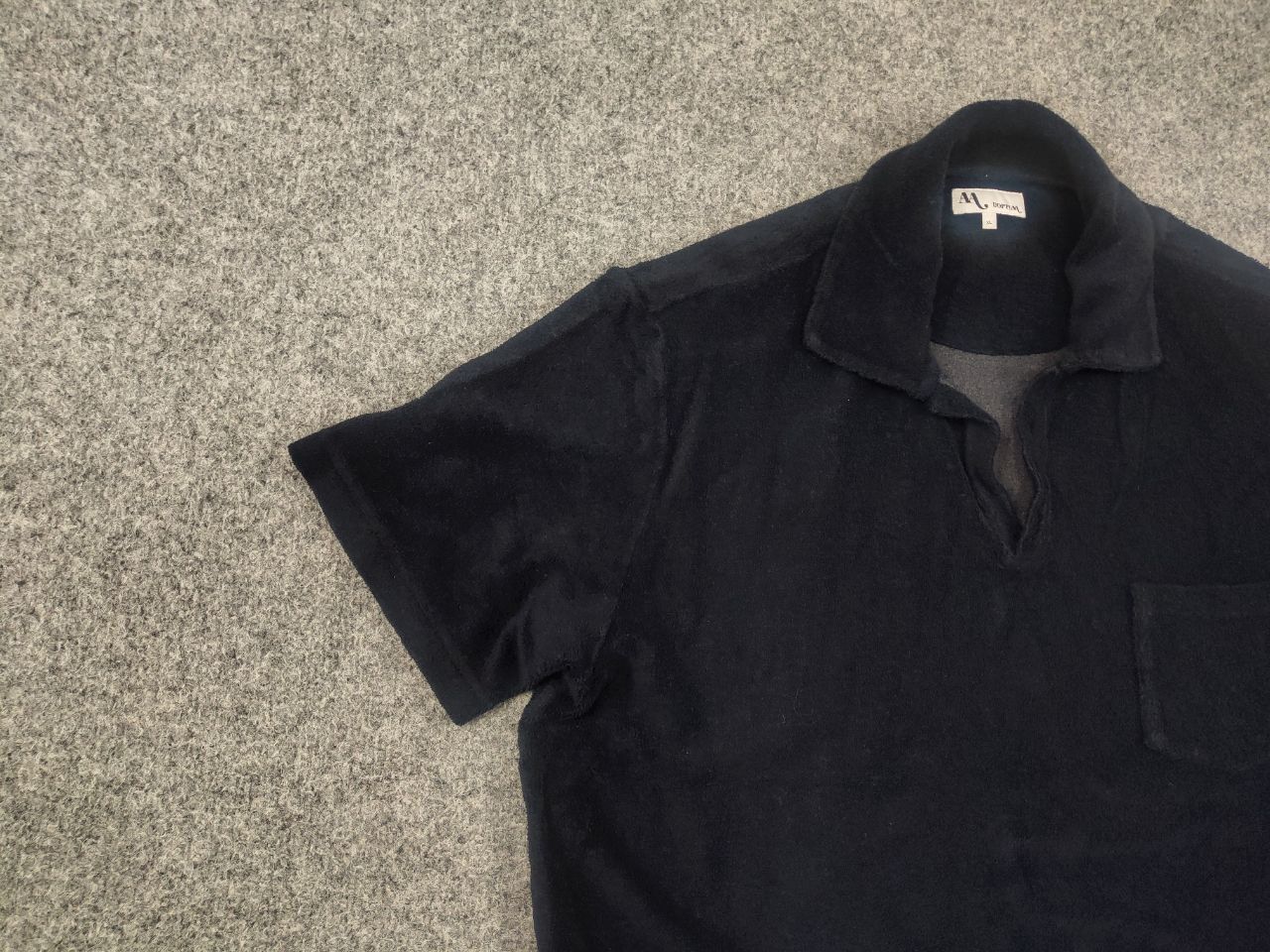 Doppiaa Doppiaa Italy Design Open Collar Navy terry cloth Polo Shirt Size US XL / EU 56 / 4 - 6 Thumbnail
