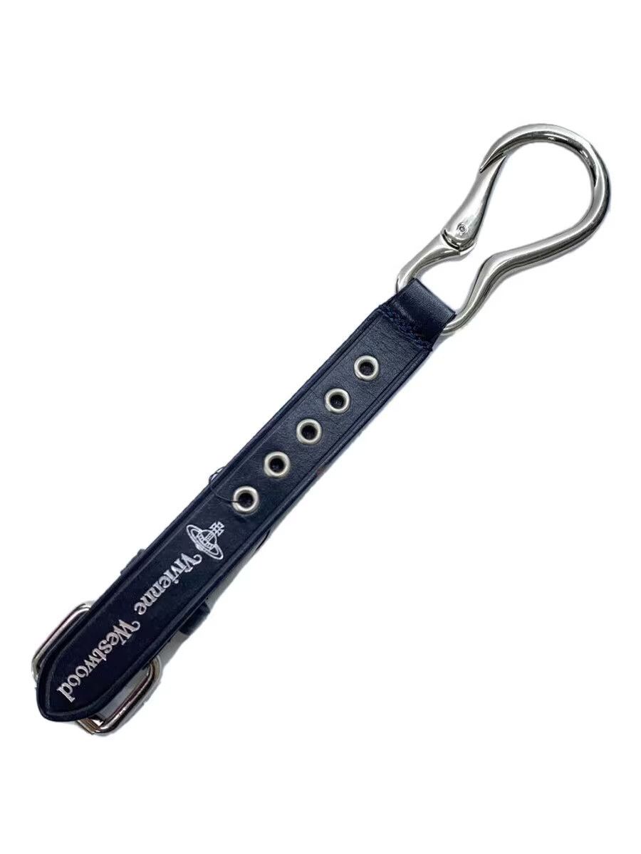 Vivienne Westwood Vivienne Westwood Leather Belted Carabiner Keychain Black Size ONE SIZE - 1 Thumbnail