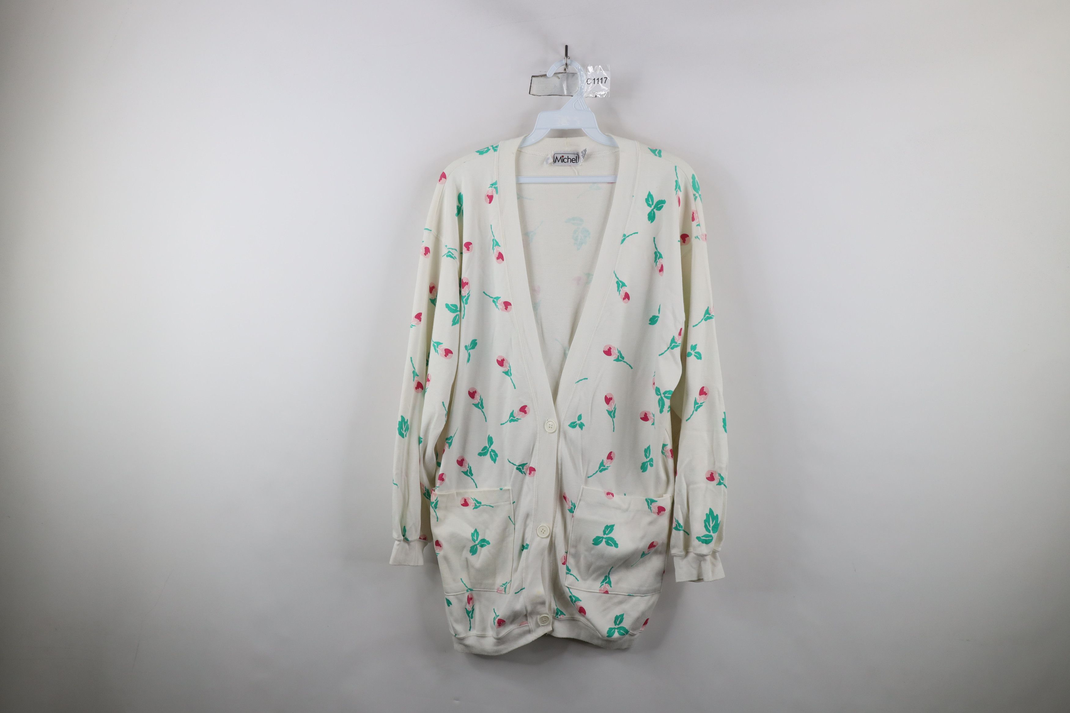 Vintage Vintage 90s Streetwear All Over Print Cardigan Sweater Size M / US 6-8 / IT 42-44 - 1 Thumbnail