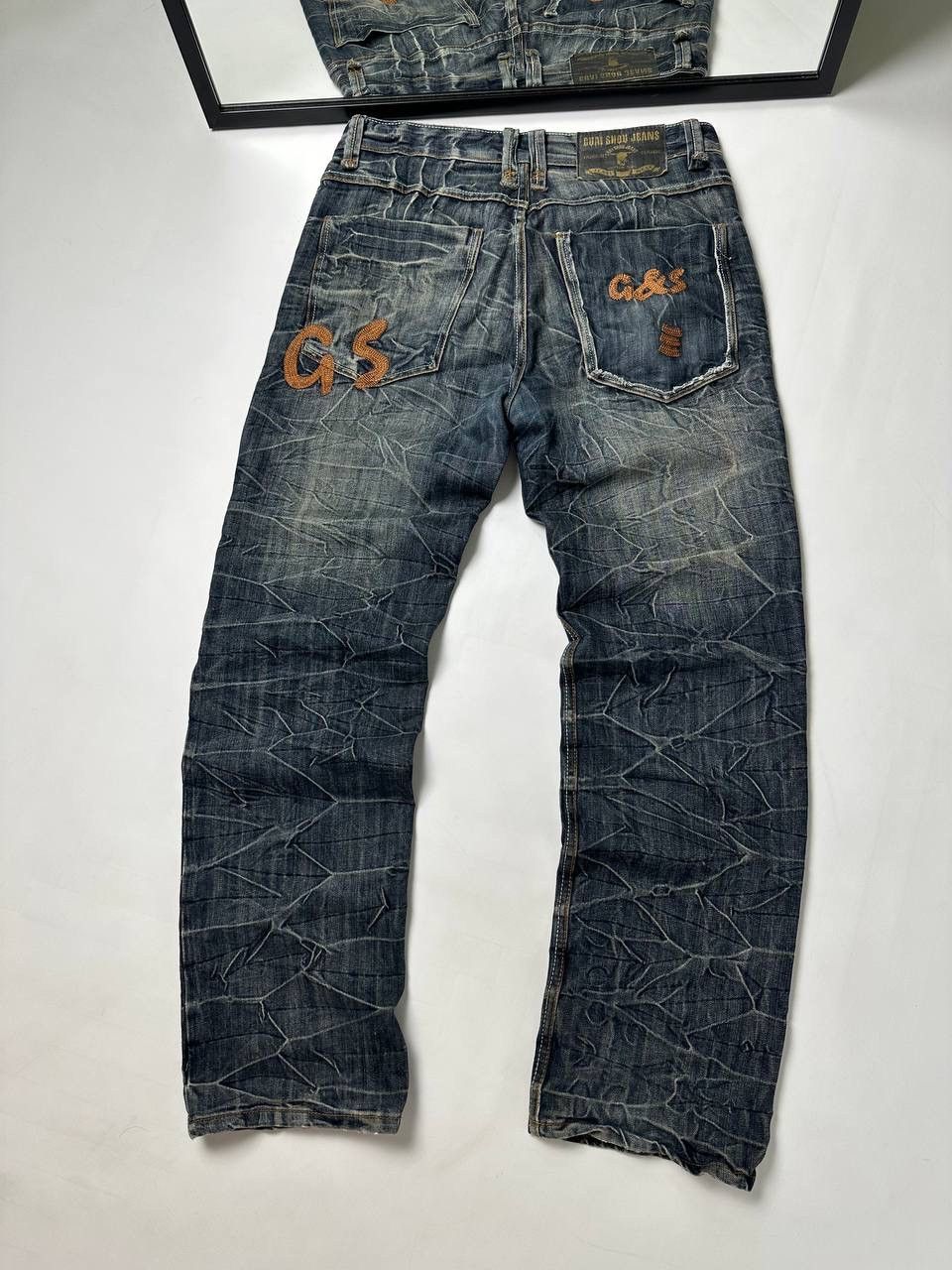 Vintage 🔥Vintage 90s G Star Style Washed Distress Japan Jeans Y2K Size US 34 / EU 50 - 1 Thumbnail