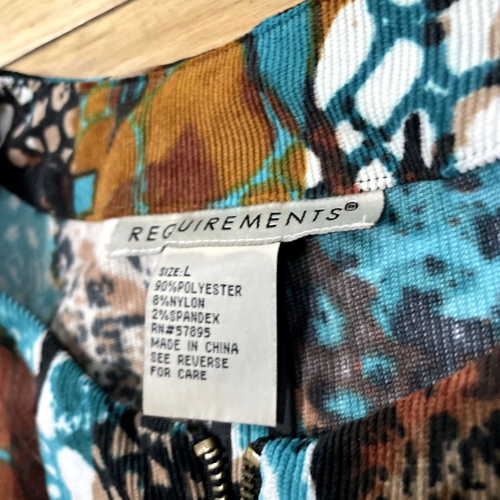 Altea REQUIREMENTS Teal Corduroy Jacket Women L Abstract Western Boho Zip Coat L Size L / US 10 / IT 46 - 7 Thumbnail