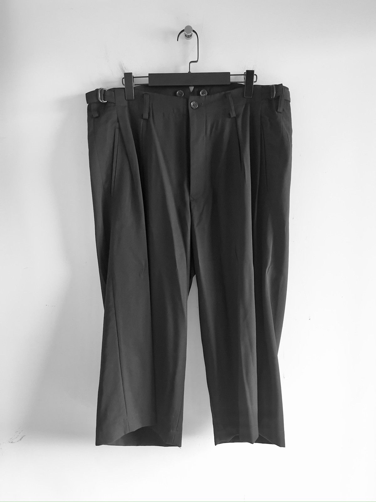 Yohji Yamamoto Yohji Yamamoto Pour Homme Wool Cropped Wide Suspender Pants Size US 30 / EU 46 - 1 Thumbnail