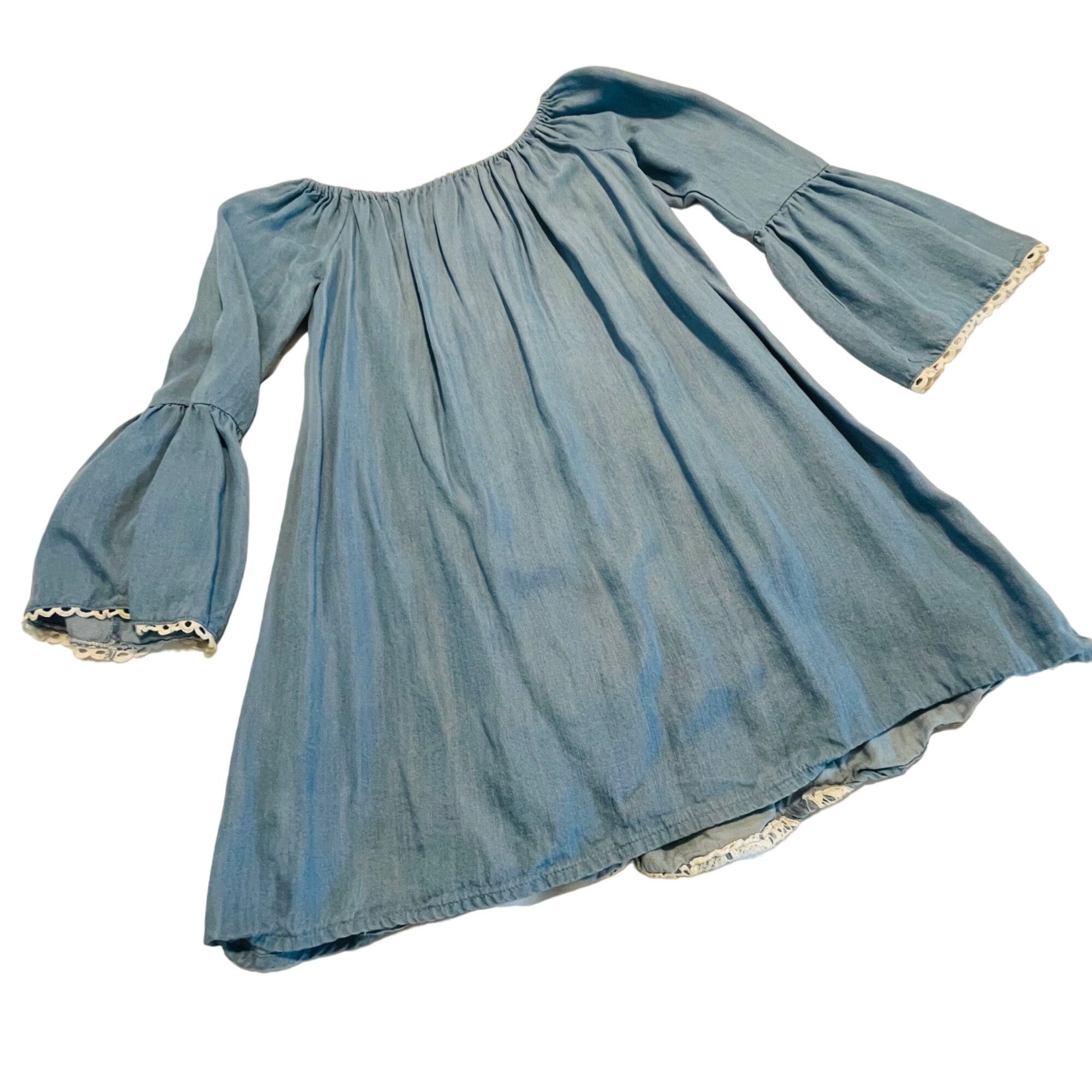 Other Hint Of Mint Women's Blue Boho Dress Small Lace Over Thin Bl Size S / US 4 / IT 40 - 3 Thumbnail