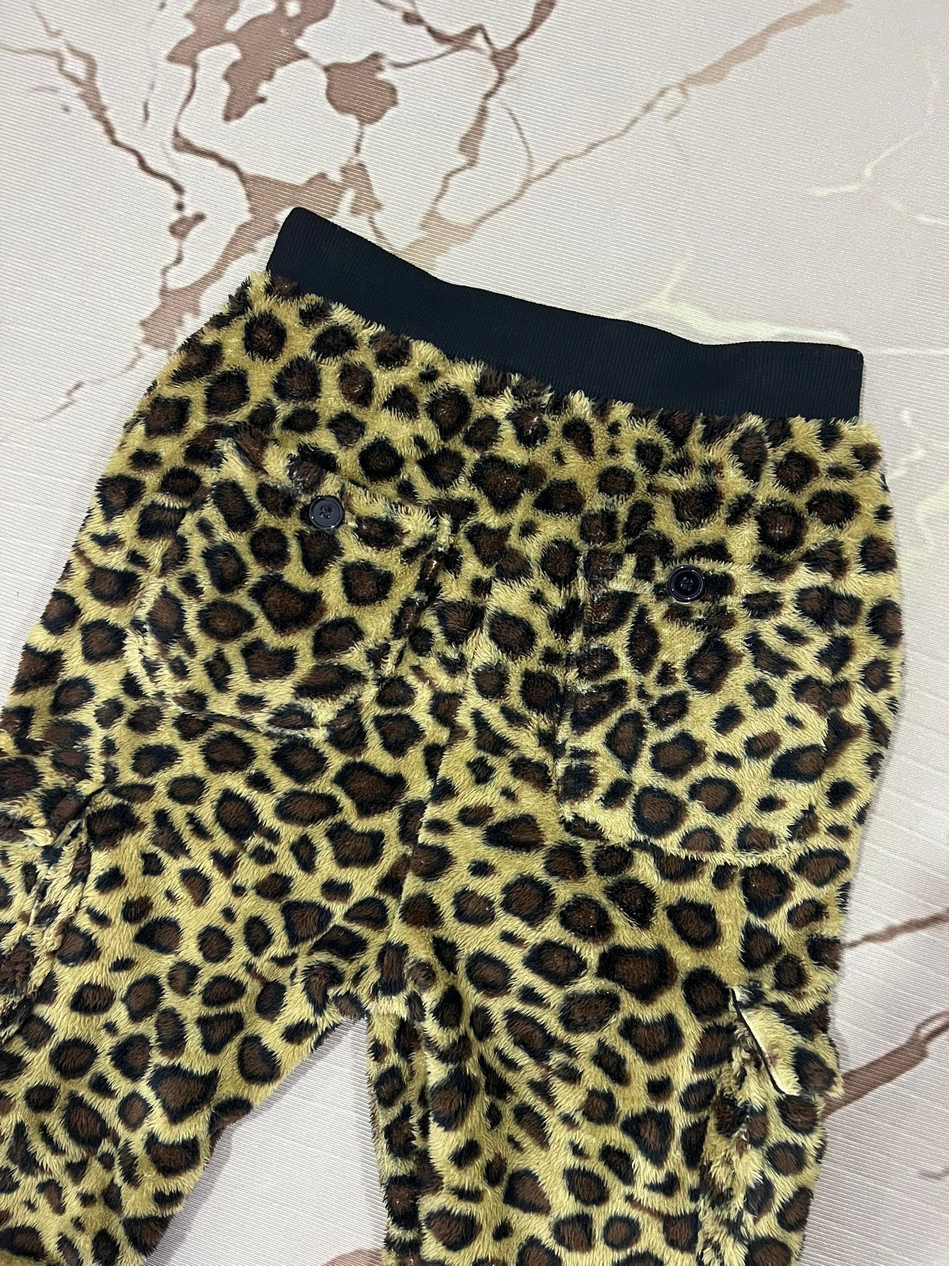 Japanese Brand Modish Gaze Leopard Faux Fur Cargo Jogger Pants M Size US 30 / EU 46 - 8 Thumbnail