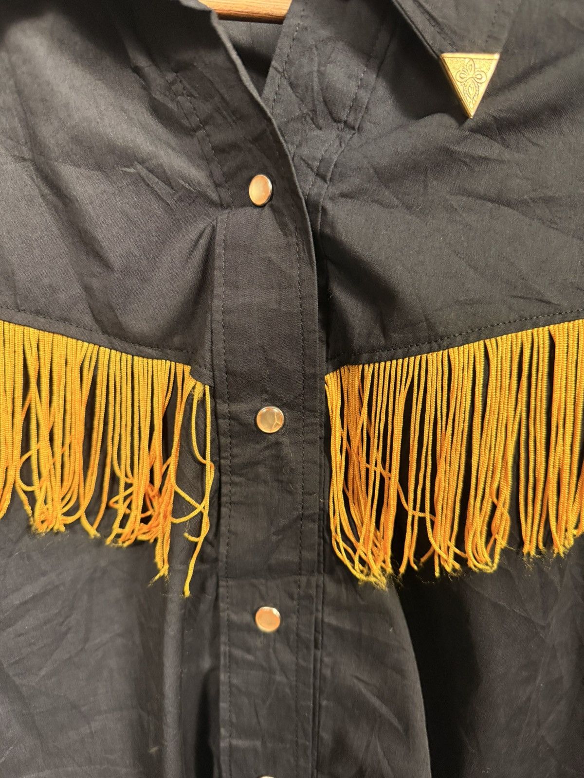 Other Insane Vintage Western Fringe Pearl Snap Button Cowboy Shirt Size US M / EU 48-50 / 2 - 11 Thumbnail