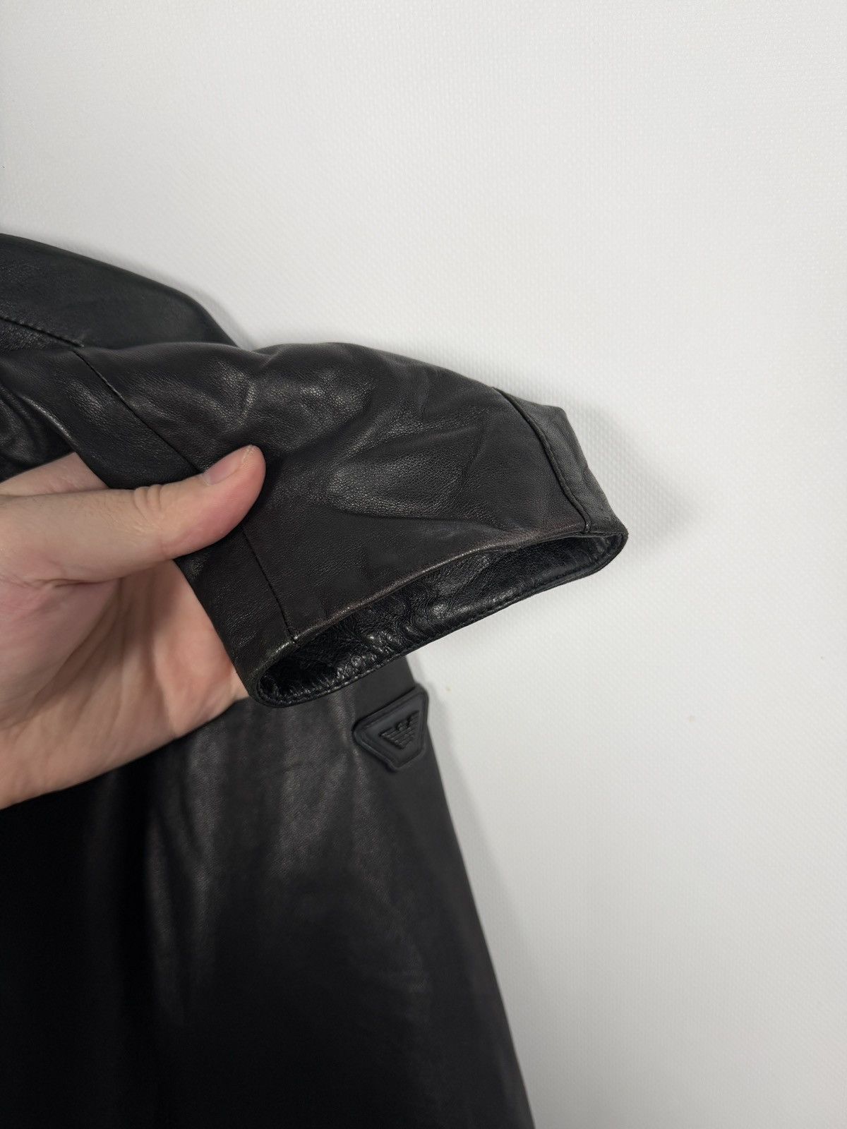 Emporio Armani Emporio Armani Leather Jacket Full Zip Biker Style Size 50 Size US S / EU 44-46 / 1 - 19 Thumbnail