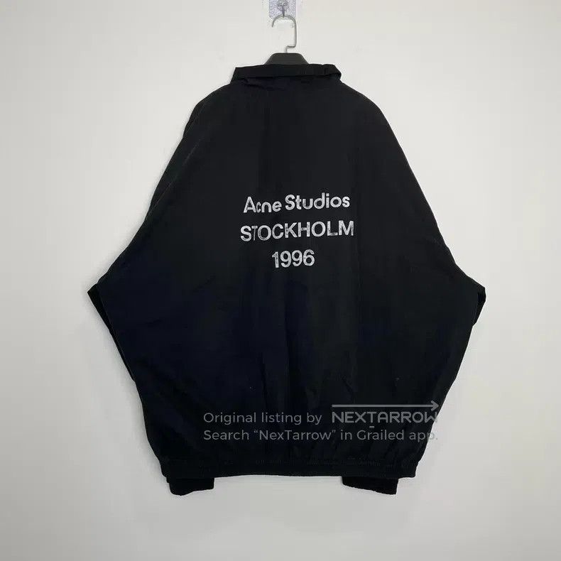 Acne Studios Acne Studios Black 1996 distressed lettering print coach j Size US L / EU 52-54 / 3 - 1 Thumbnail